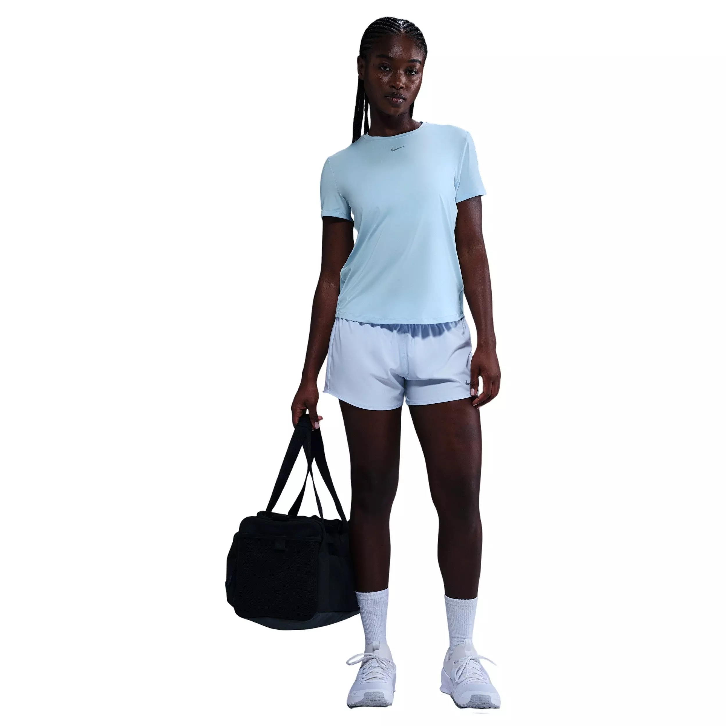Nike One Women's Classic Dri-FIT Short-Sleeve Top - Light Blue - LT BLUE