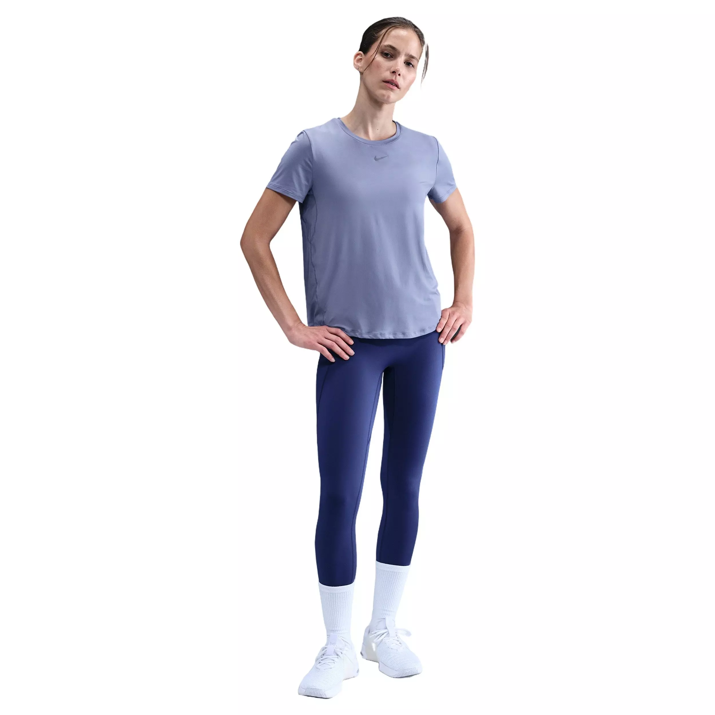 Nike One Women's Classic Dri-FIT Short-Sleeve Top - Indigo - INDIGO