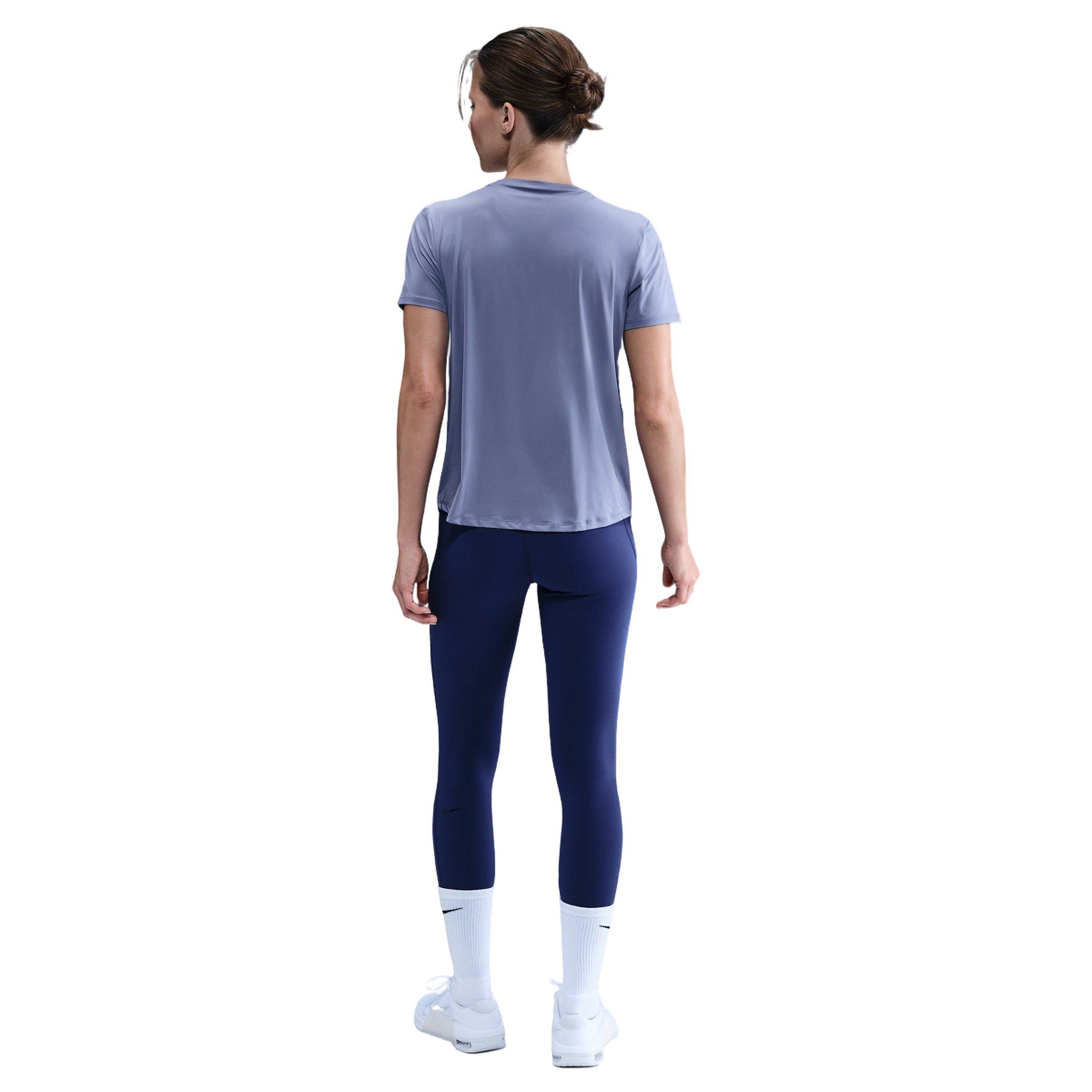 Nike One Women's Classic Dri-FIT Short-Sleeve Top - Indigo - INDIGO Thumbnail View 5