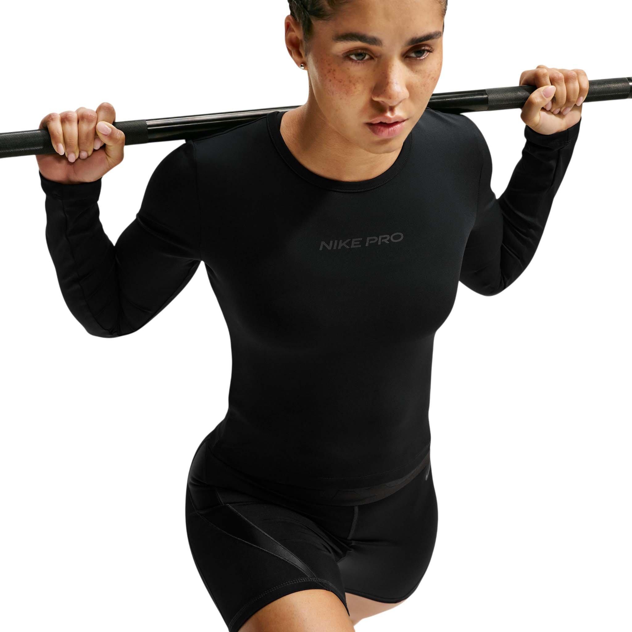 Nike Women's Pro Sculpt Dri-FIT Long Sleeve Top - Black - BLACK Thumbnail View 3