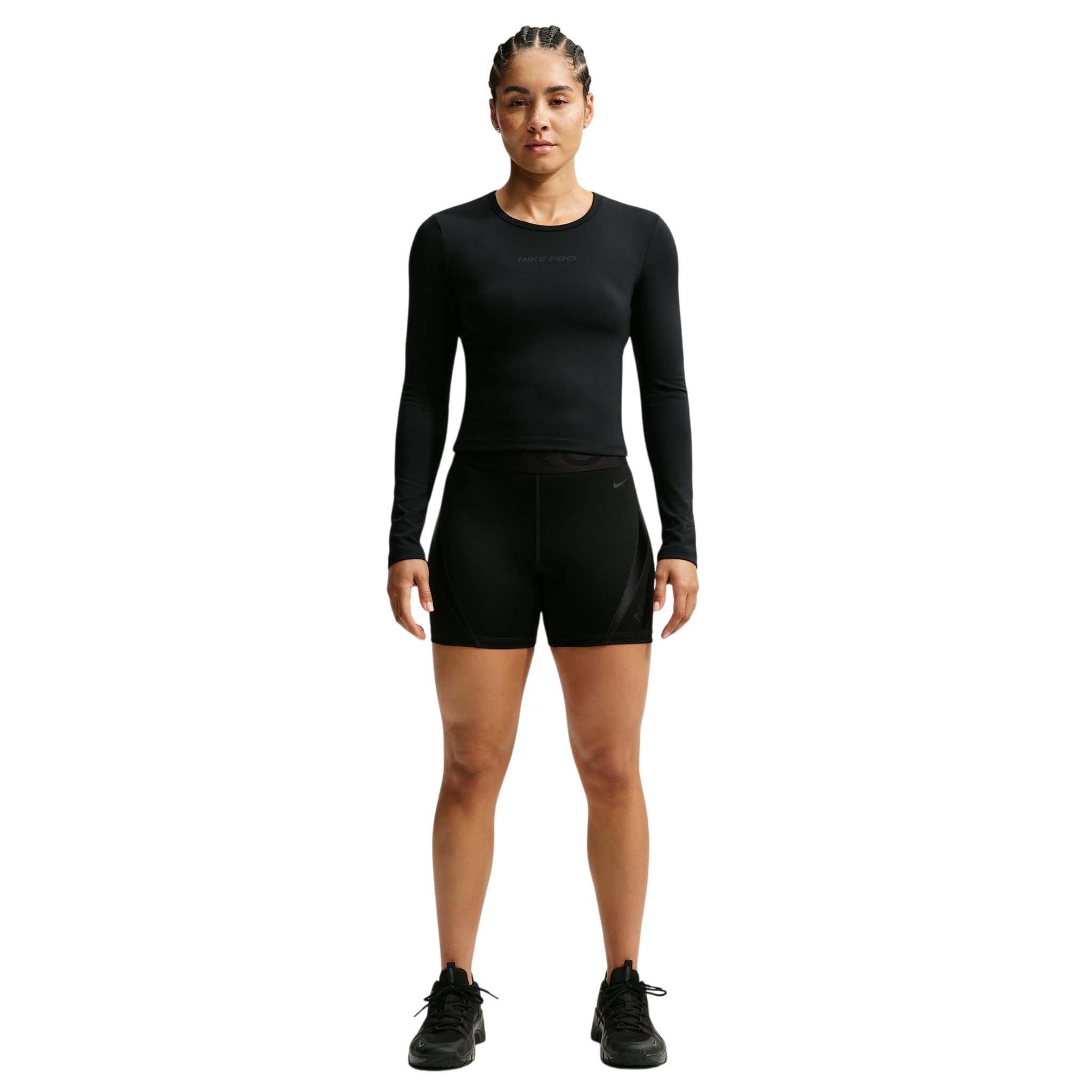 Nike Women's Pro Sculpt Dri-FIT Long Sleeve Top - Black - BLACK Thumbnail View 4