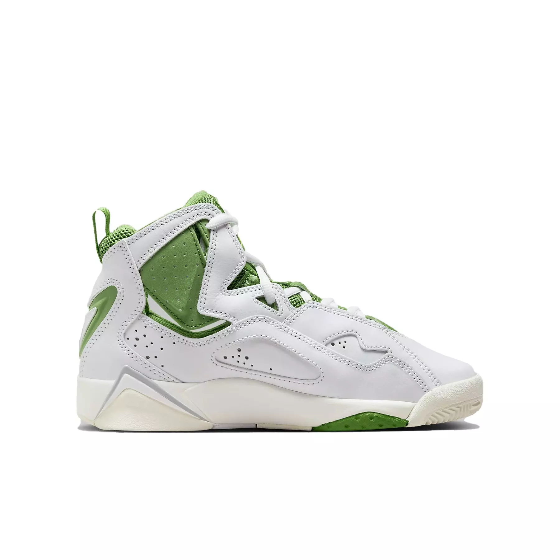 Jordan True Flight "White/Sail/Lightning/Chlorophyll" Grade School Boys' Shoe - WHITE/GREEN