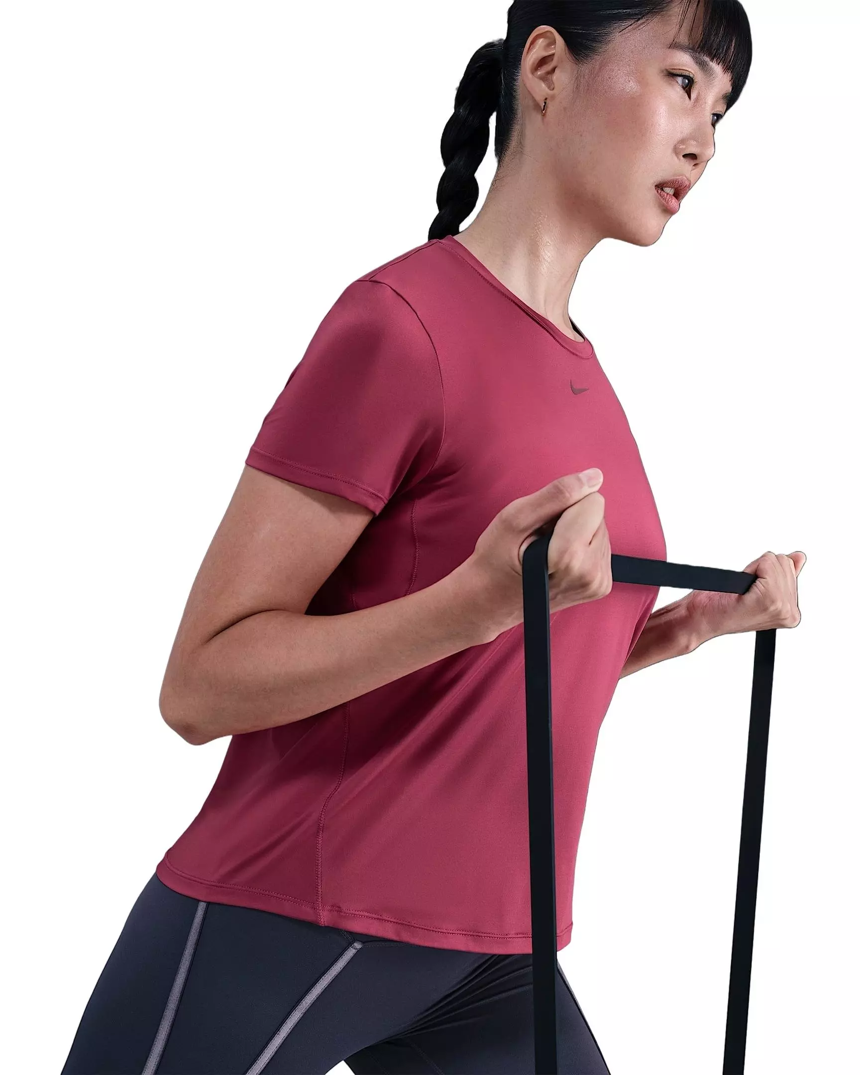 Nike One Women's Classic Dri-FIT Short-Sleeve Top - Beet Purple - BEET PURPLE