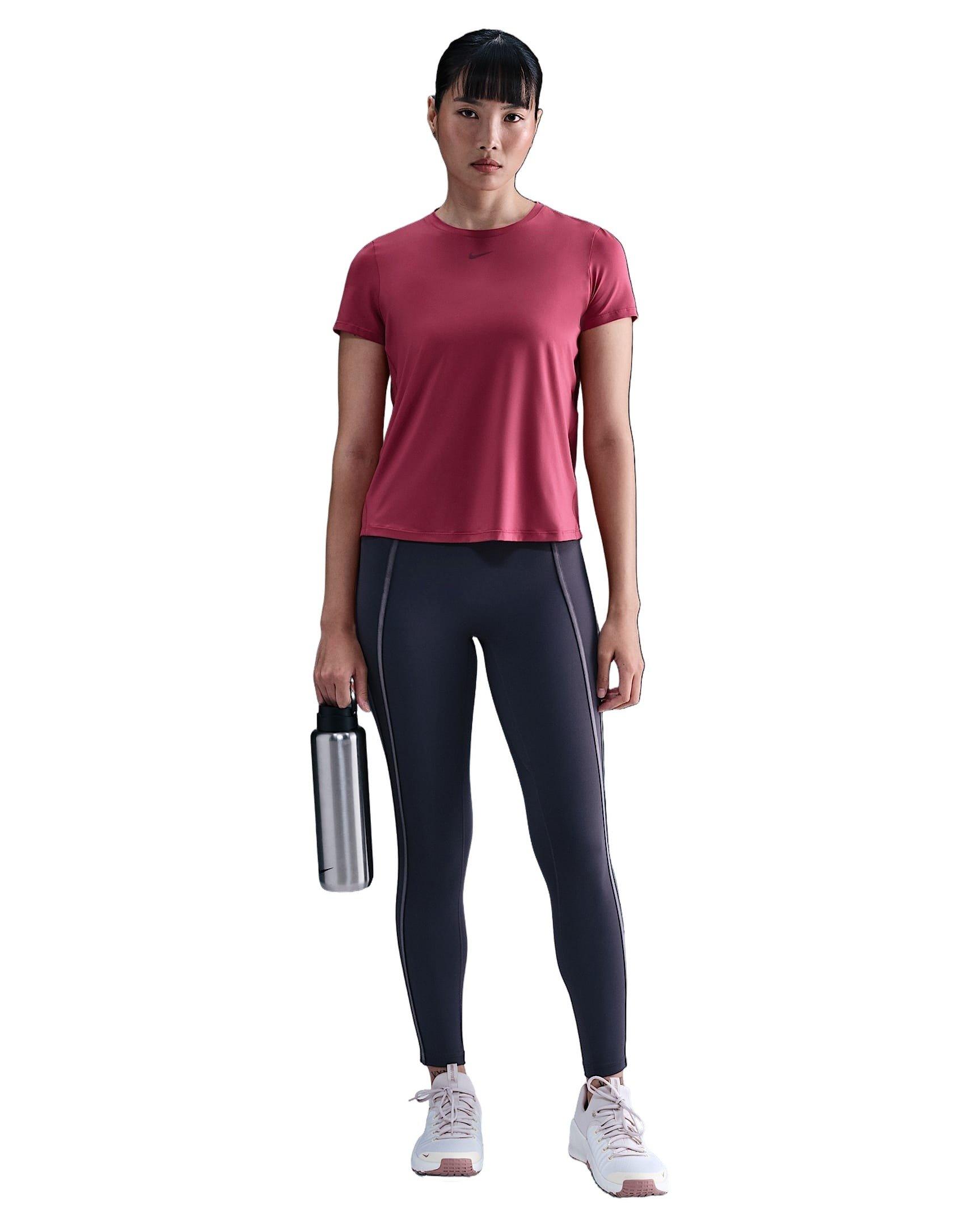 Nike One Women's Classic Dri-FIT Short-Sleeve Top - Beet Purple - BEET PURPLE Thumbnail View 4