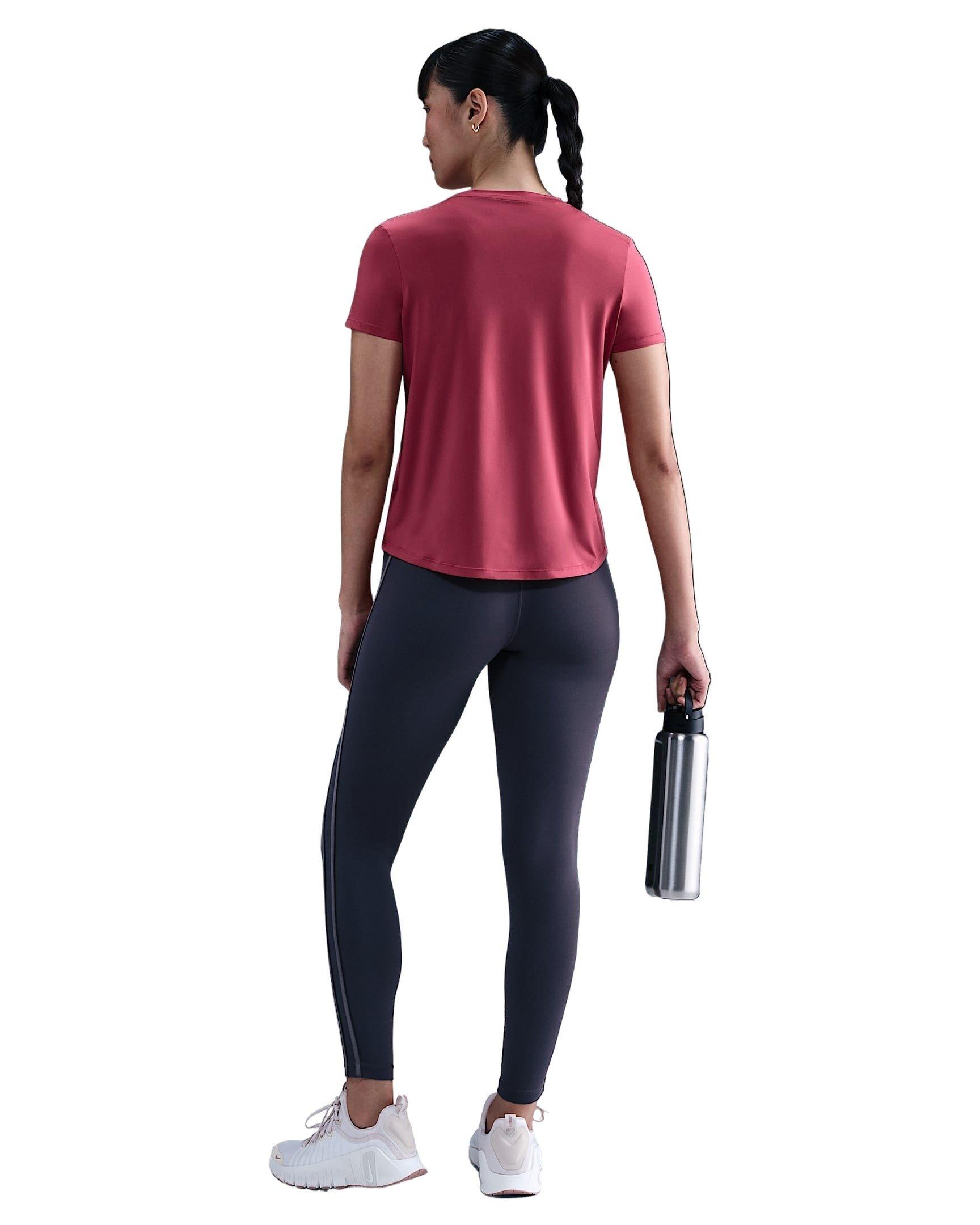 Nike One Women's Classic Dri-FIT Short-Sleeve Top - Beet Purple - BEET PURPLE Thumbnail View 5