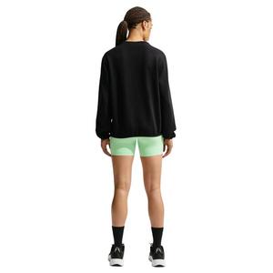 Nike Women's Studio Fleece Sport Dri-FIT Crewneck Sweatshirt - Black/White - BLACK/WHITE