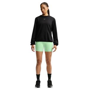 Nike Women's Studio Fleece Sport Dri-FIT Crewneck Sweatshirt - Black/White - BLACK/WHITE