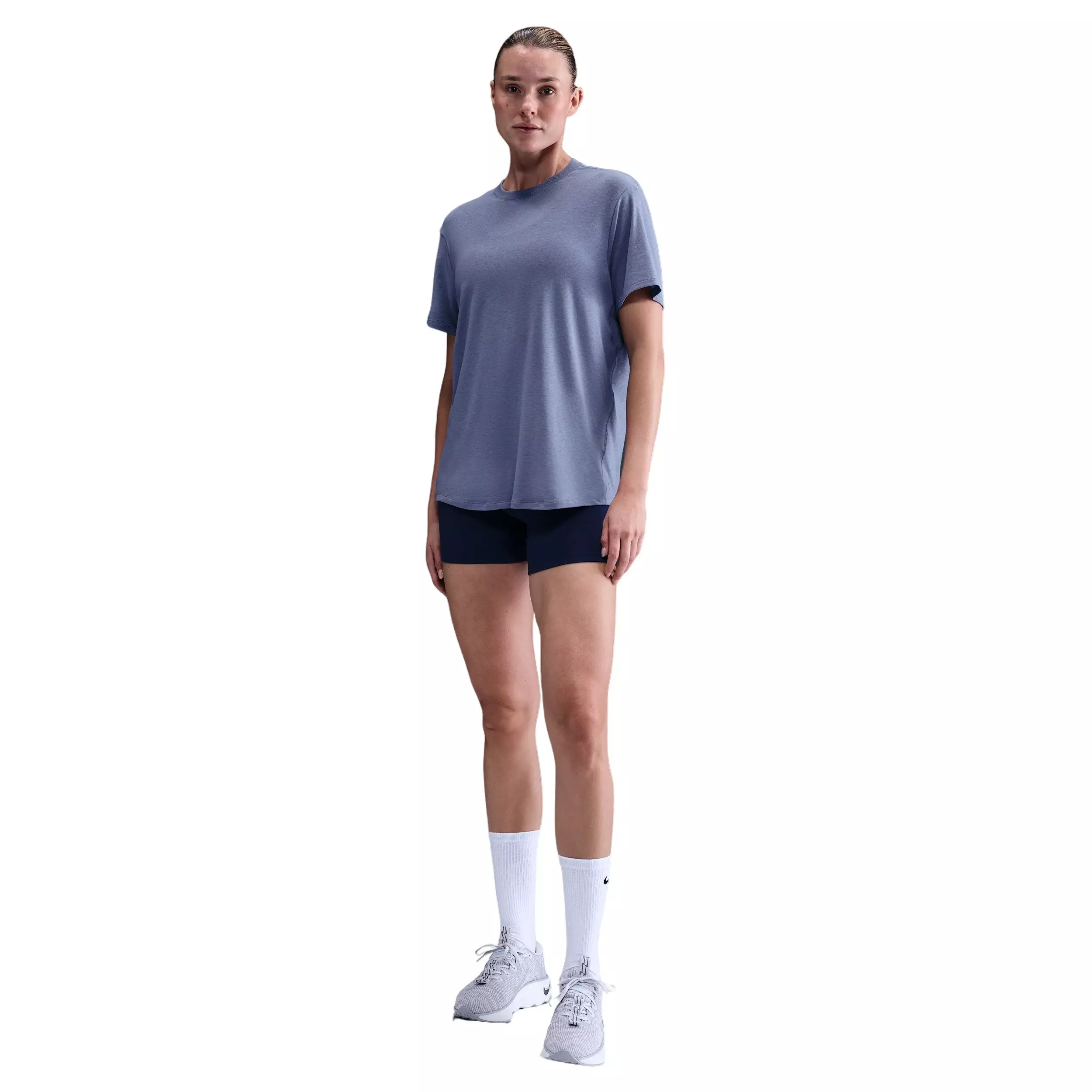 Nike One Women's Relaxed Dri-FIT Short-Sleeve Top -Indigo - INDIGO