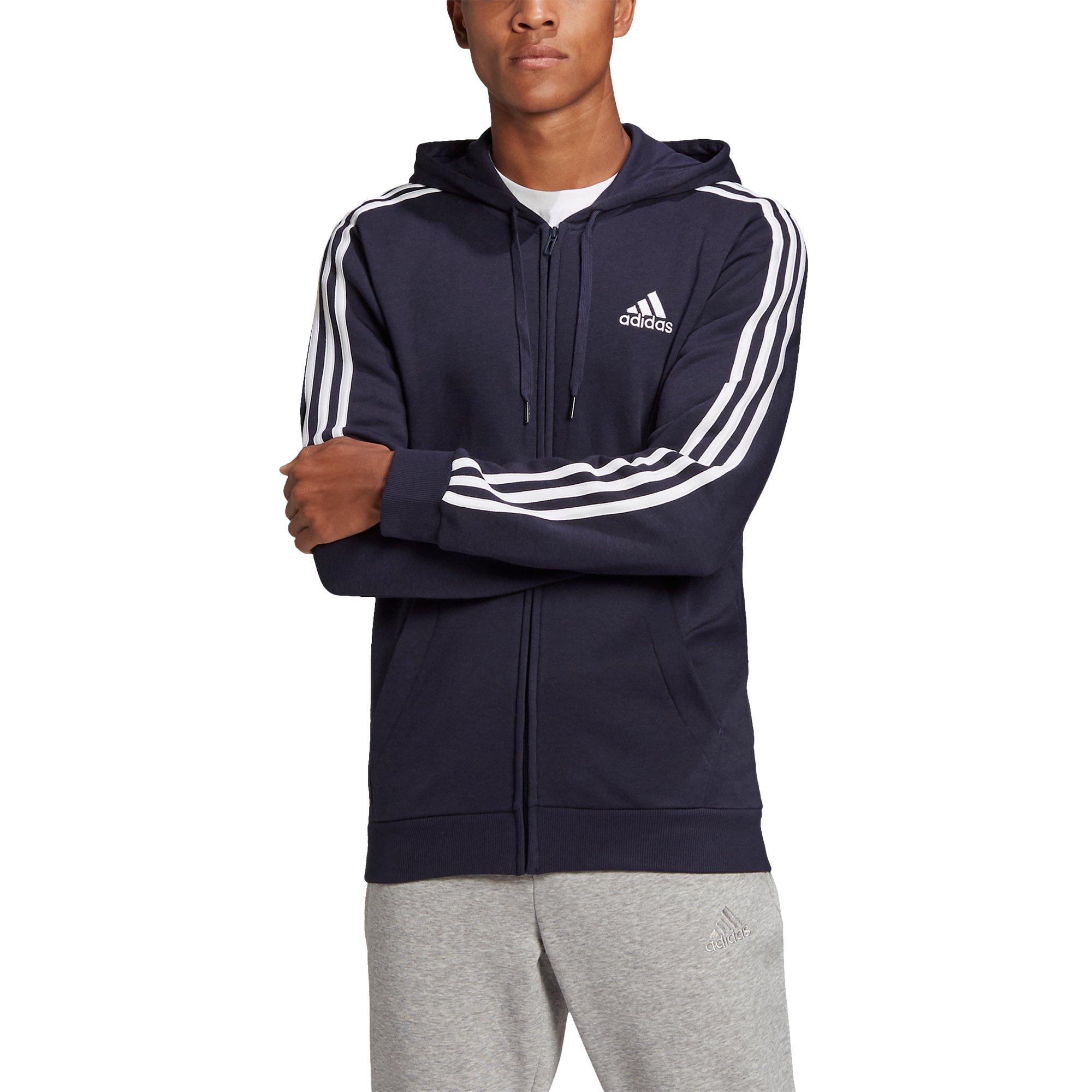 Adidas 3 stripe hoodie mens new arrivals