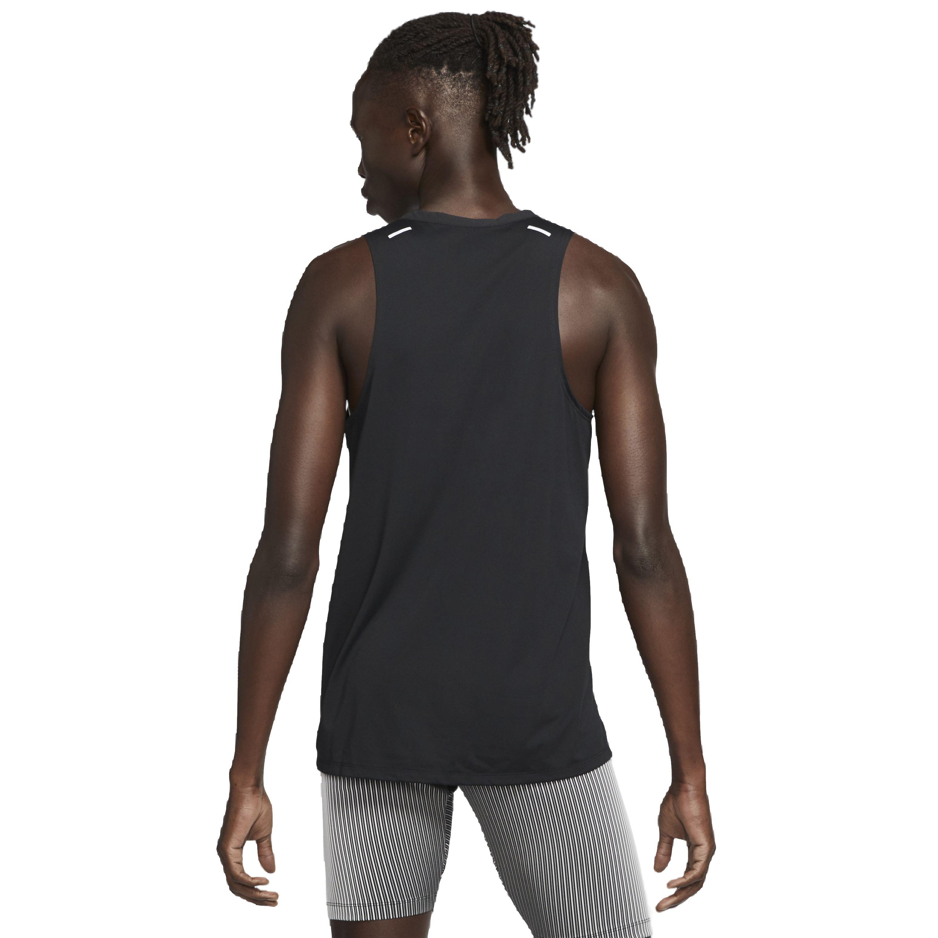 Nike Men's Dri-FIT Rise 365 Running Tank - BLACK Thumbnail View 2