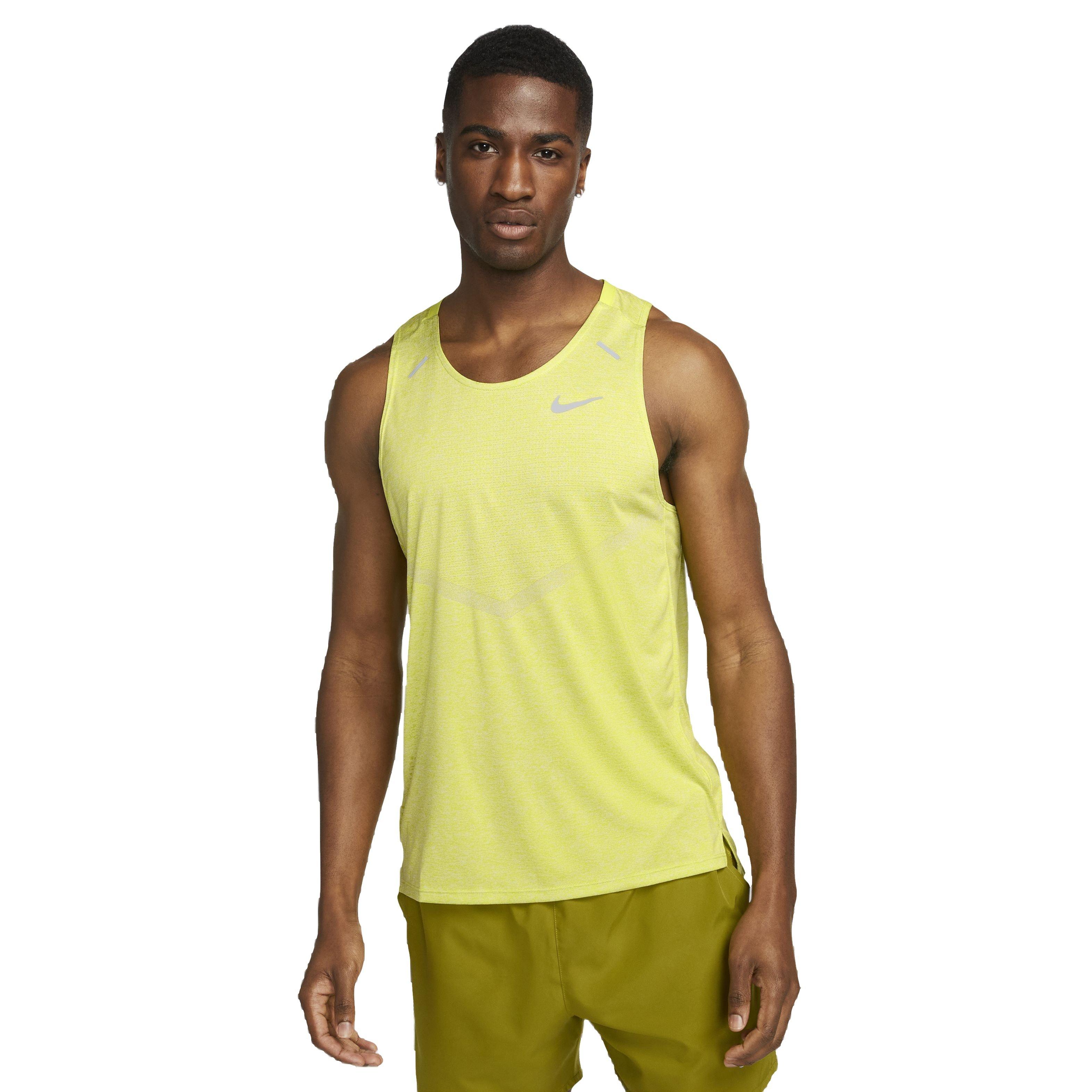 Nike Men's Dri-FIT Rise 365 Running Tank - GREEN Thumbnail View 1
