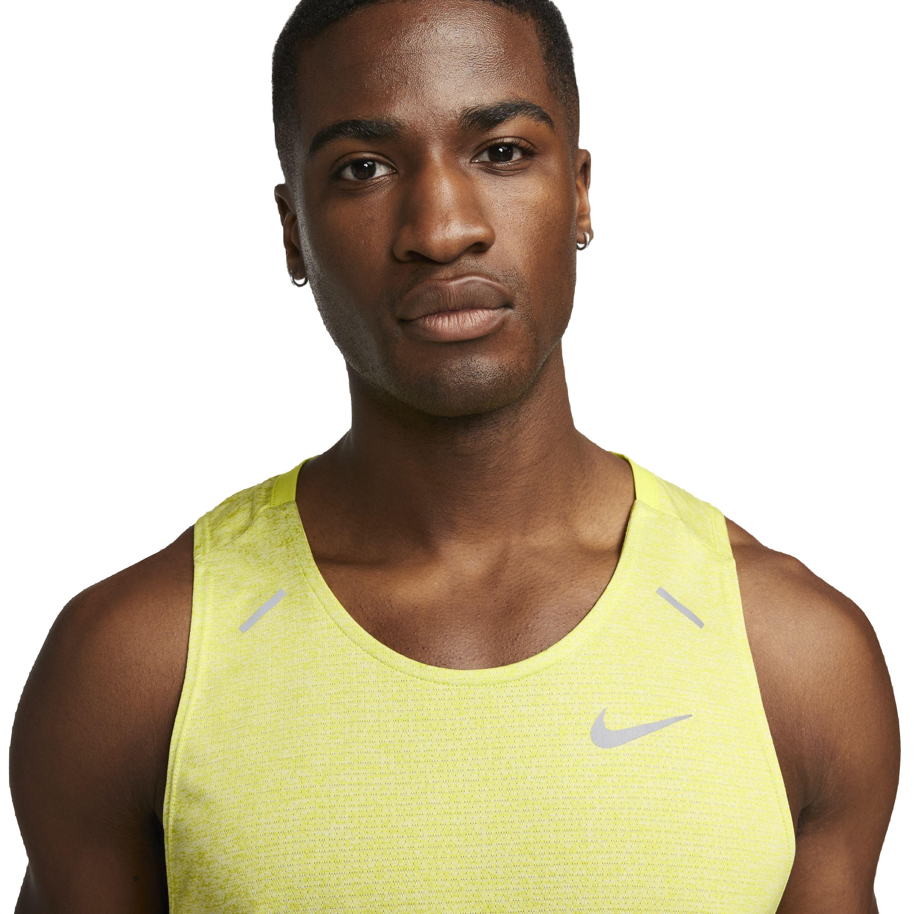 Nike Men's Dri-FIT Rise 365 Running Tank - GREEN Thumbnail View 3