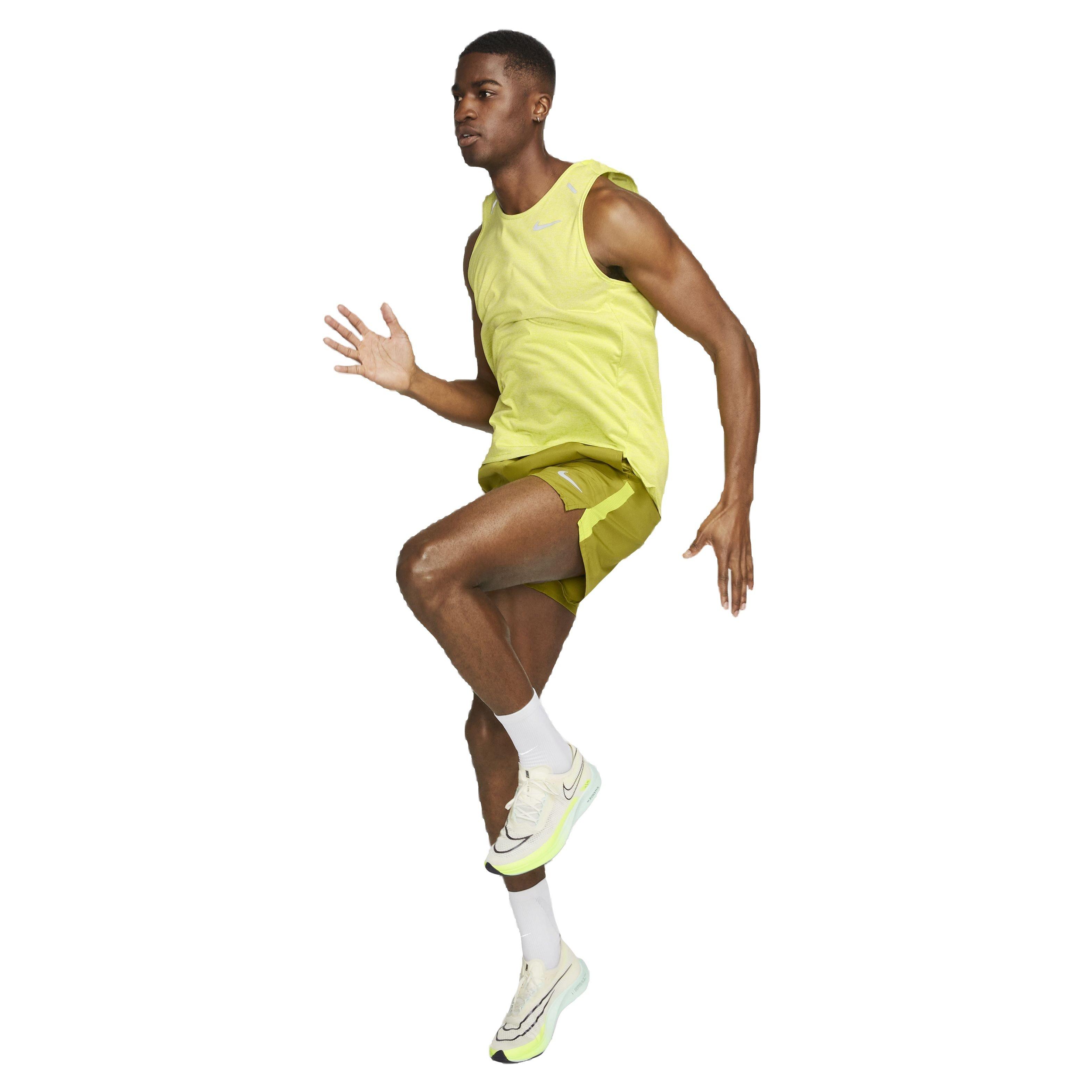 Nike Men's Dri-FIT Rise 365 Running Tank - GREEN Thumbnail View 5