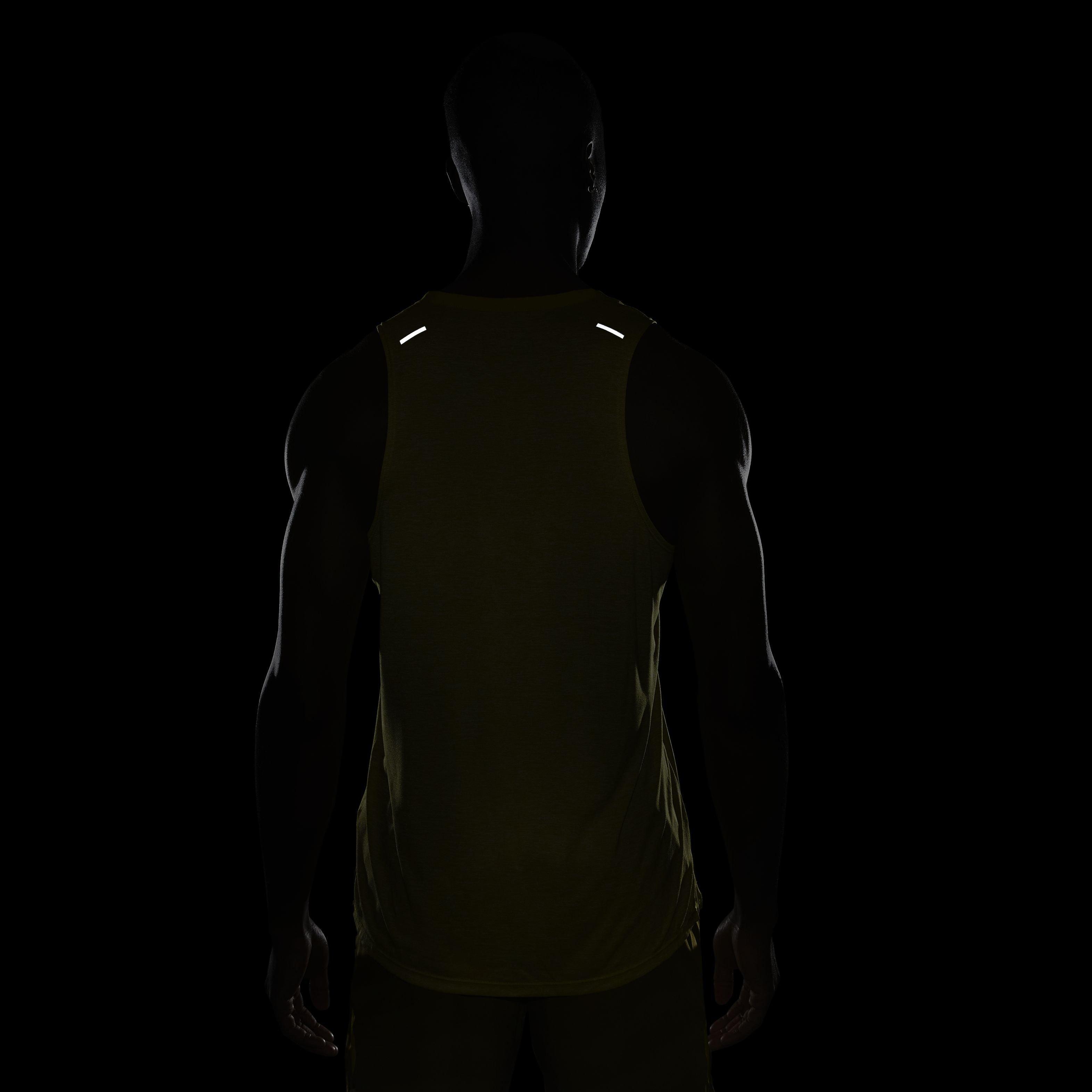 Nike Men's Dri-FIT Rise 365 Running Tank - GREEN Thumbnail View 7