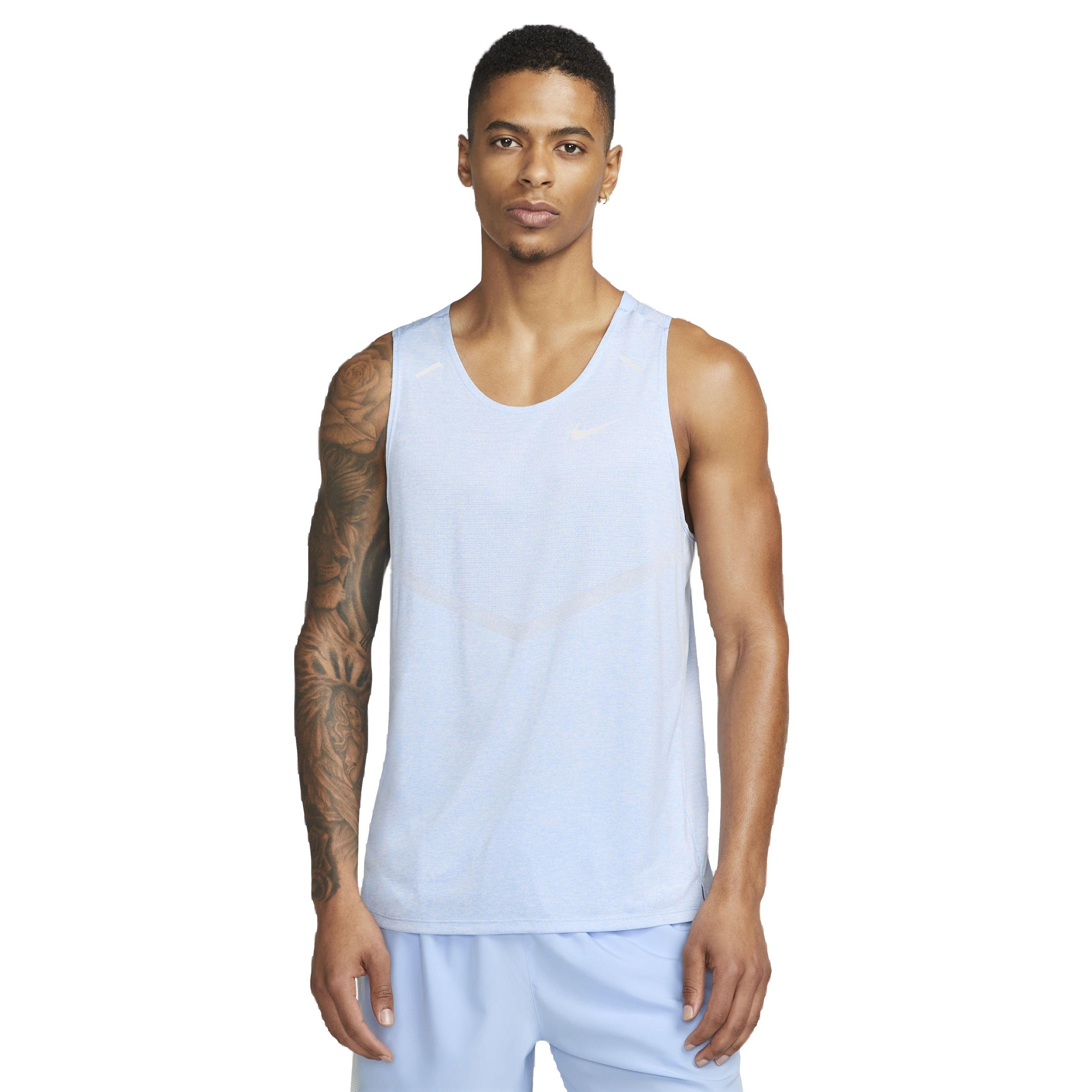 Nike Men's Dri-FIT Rise 365 Running Tank - BLUE Thumbnail View 1