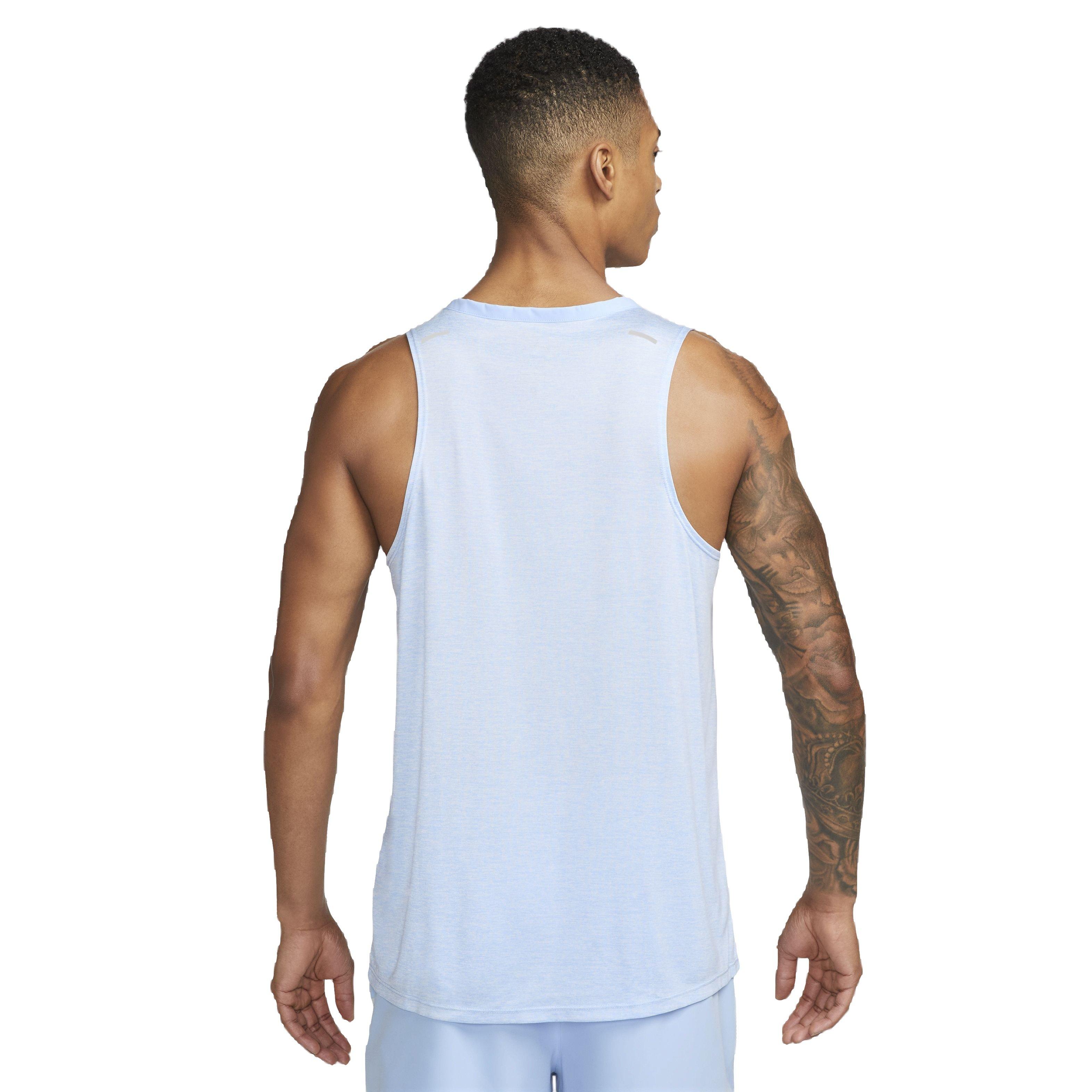 Nike Men's Dri-FIT Rise 365 Running Tank - BLUE Thumbnail View 2