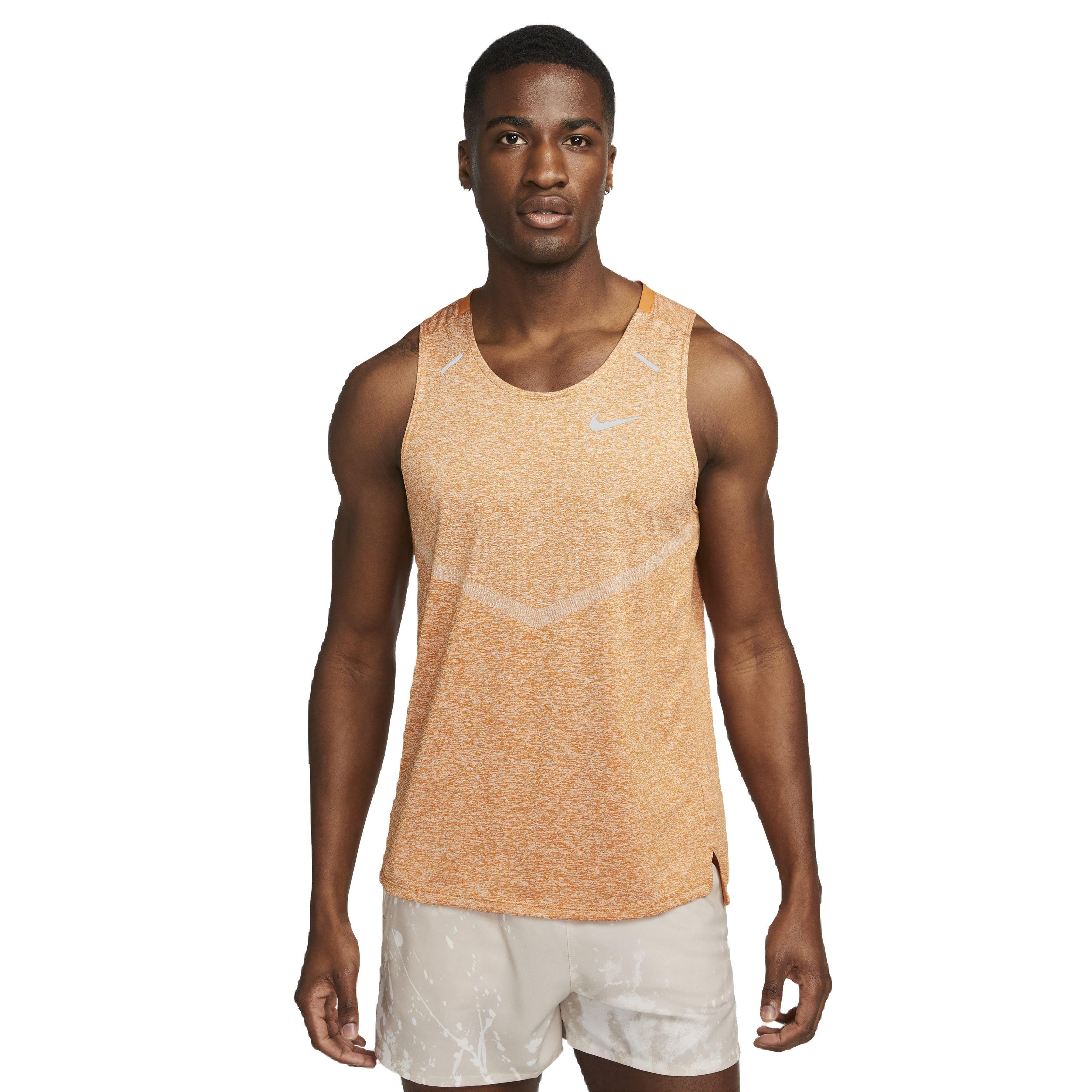 Nike Men's Dri-FIT Rise 365 Running Tank - ORANGE Thumbnail View 1