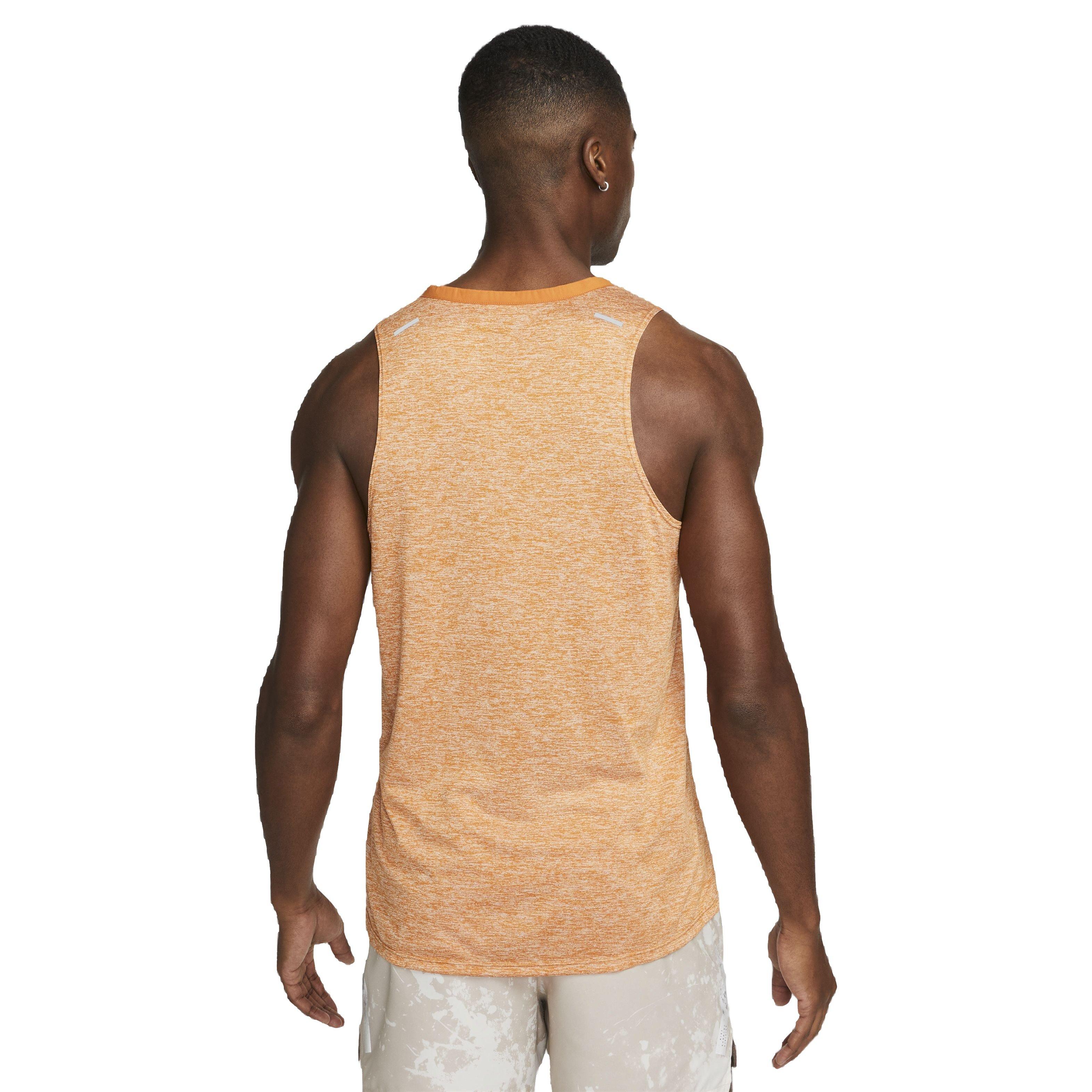 Nike Men's Dri-FIT Rise 365 Running Tank - ORANGE Thumbnail View 2