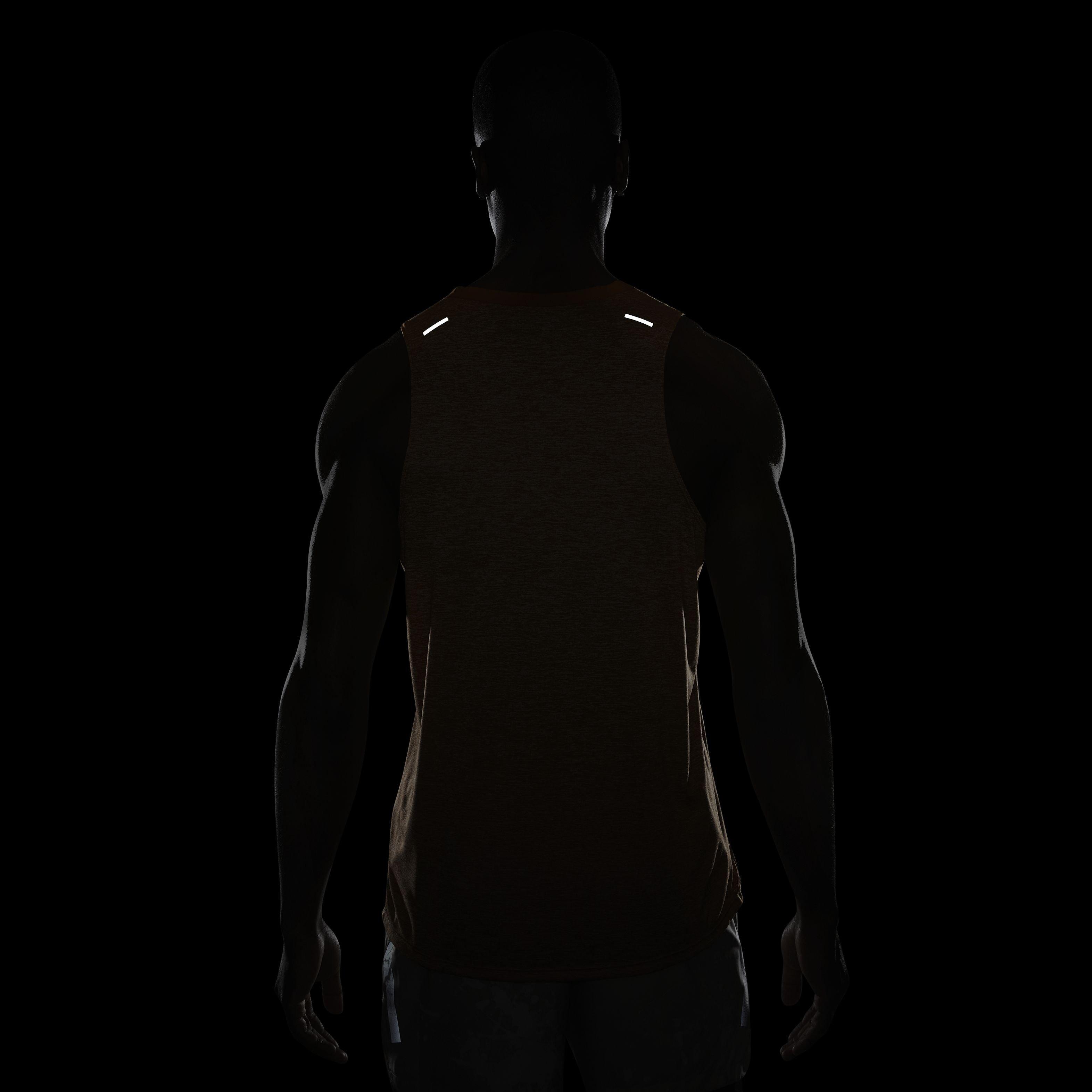 Nike Men's Dri-FIT Rise 365 Running Tank - ORANGE Thumbnail View 7