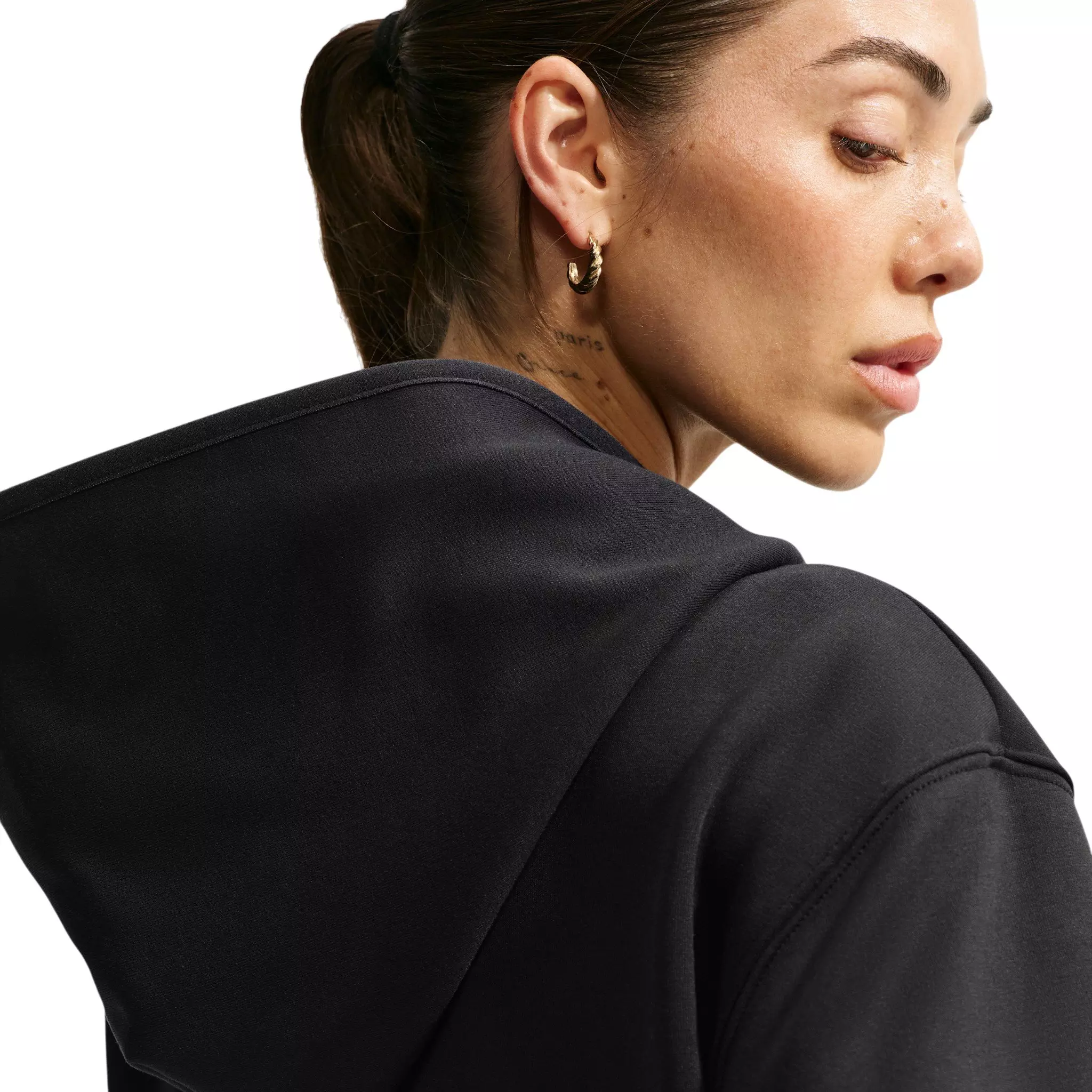 Nike Women's Studio Fleece Sport Dri-FIT Full-Zip Jacket - Black - BLACK