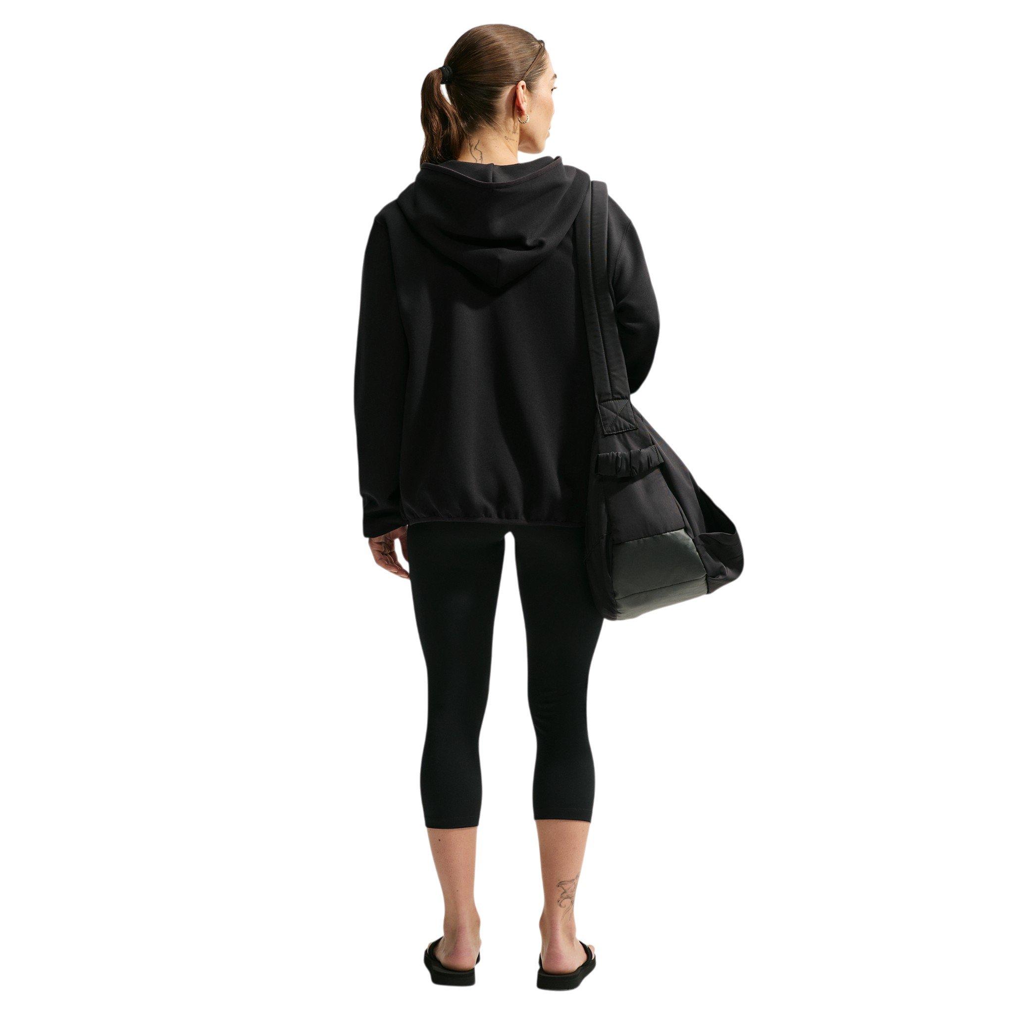 Nike Women's Studio Fleece Sport Dri-FIT Full-Zip Jacket - Black - BLACK