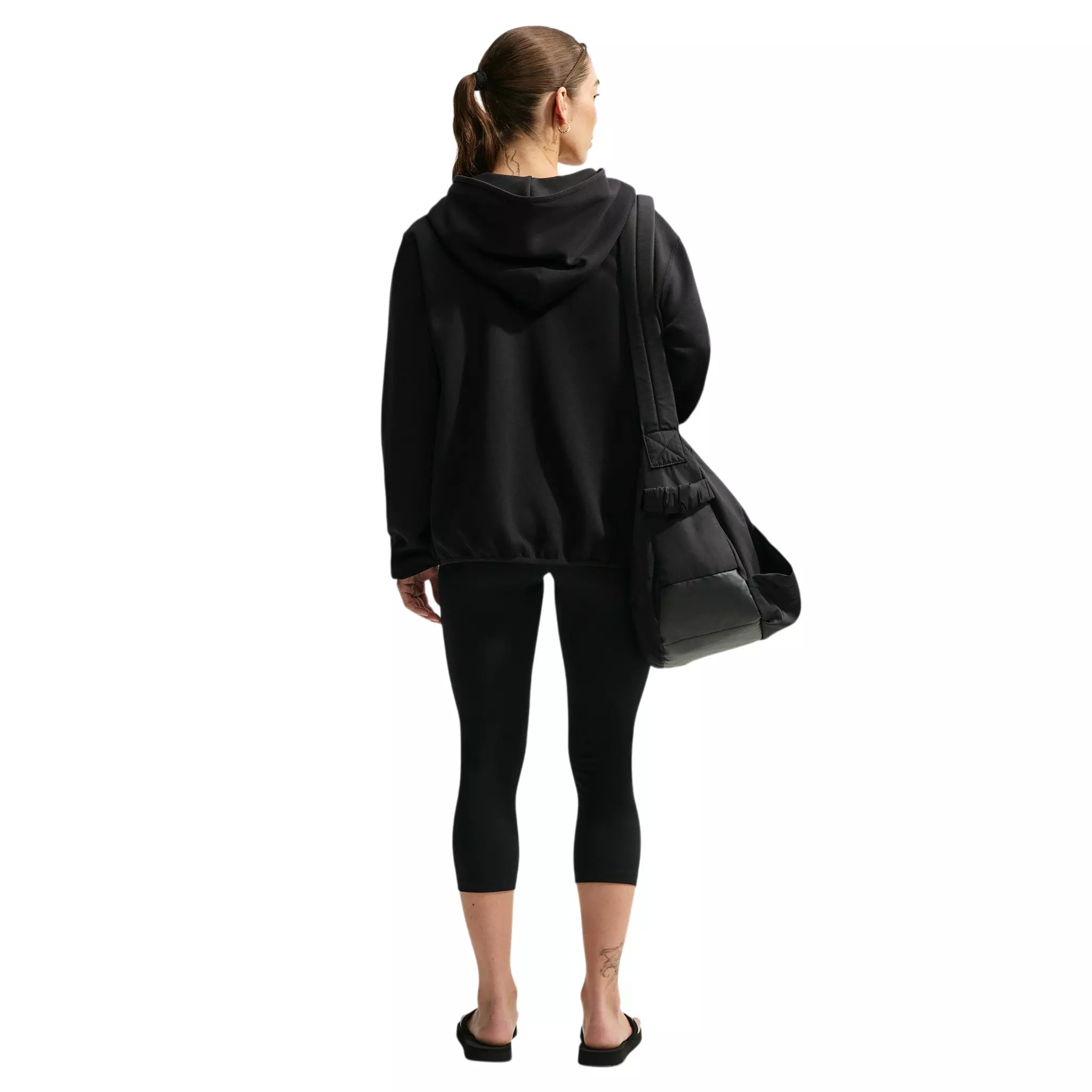 Nike Women's Studio Fleece Sport Dri-FIT Full-Zip Jacket - Black - BLACK