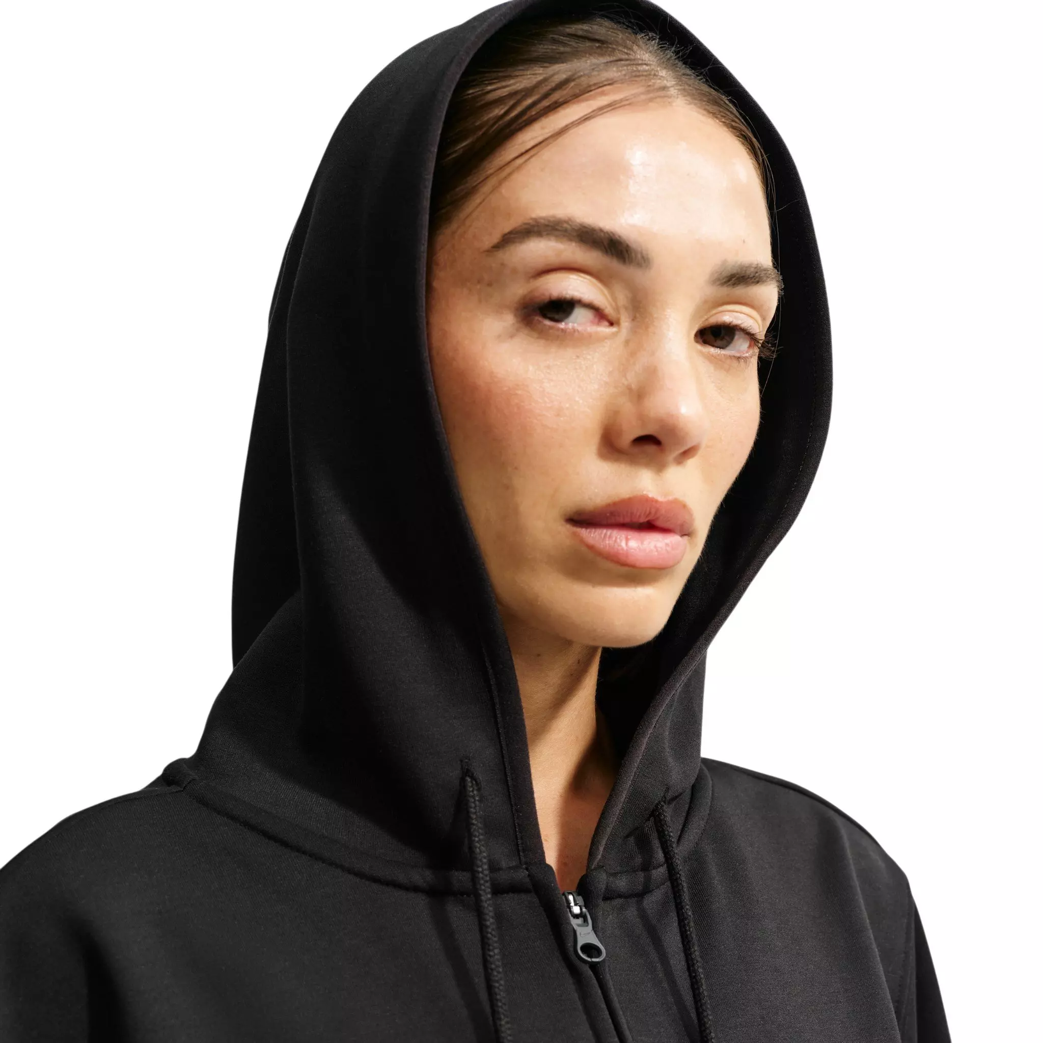 Nike Women's Studio Fleece Sport Dri-FIT Full-Zip Jacket - Black - BLACK