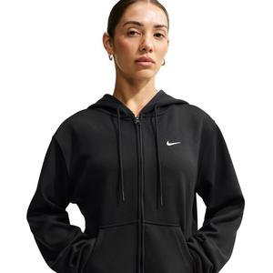 Nike Women's Studio Fleece Sport Dri-FIT Full-Zip Jacket - Black - BLACK