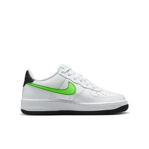 Nike Air Force 1 "White/Black/Green Strike" Grade School Boys' Shoe