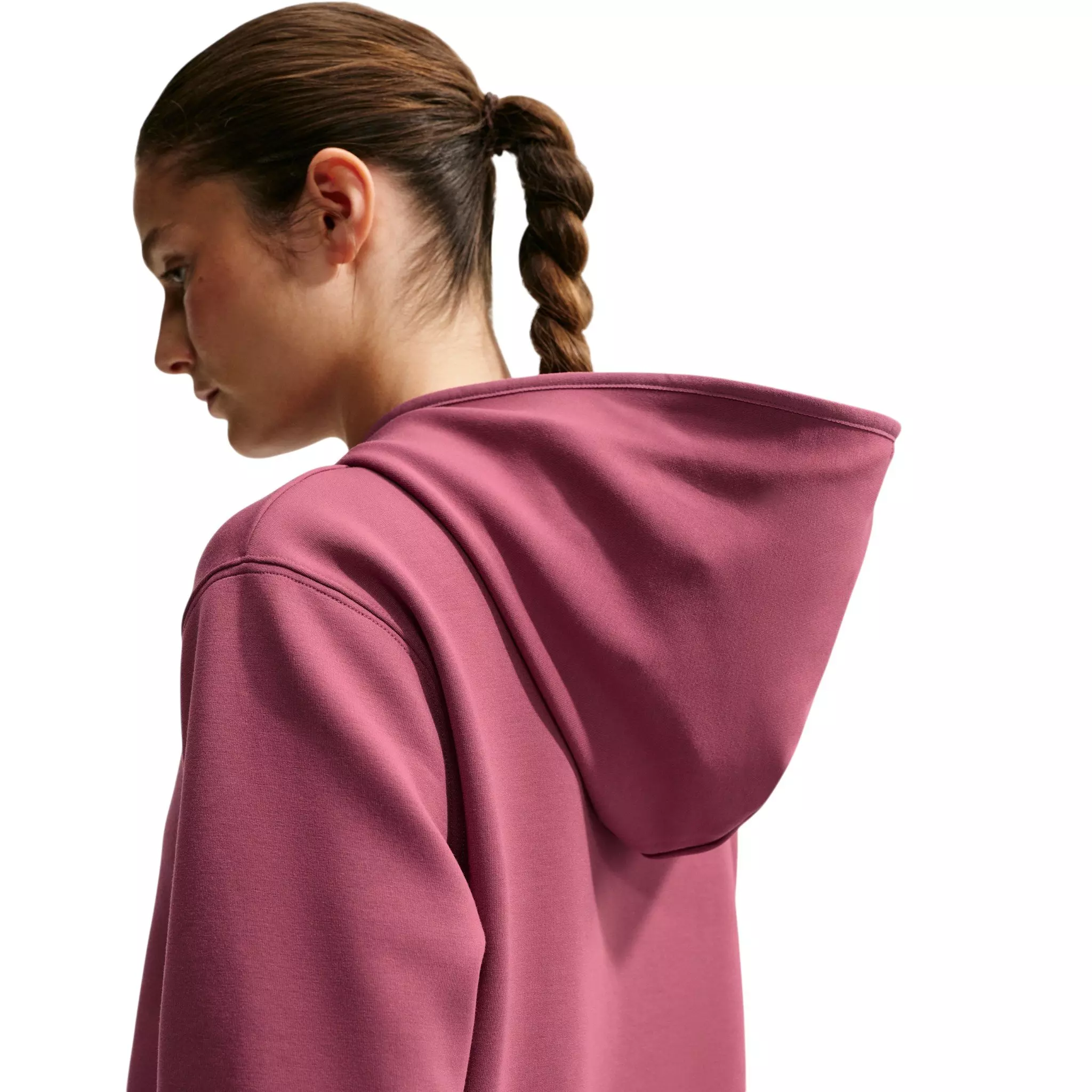 Nike Women's Studio Fleece Sport Dri-FIT Full-Zip Jacket - Pink Smoke - PINK SMOKE