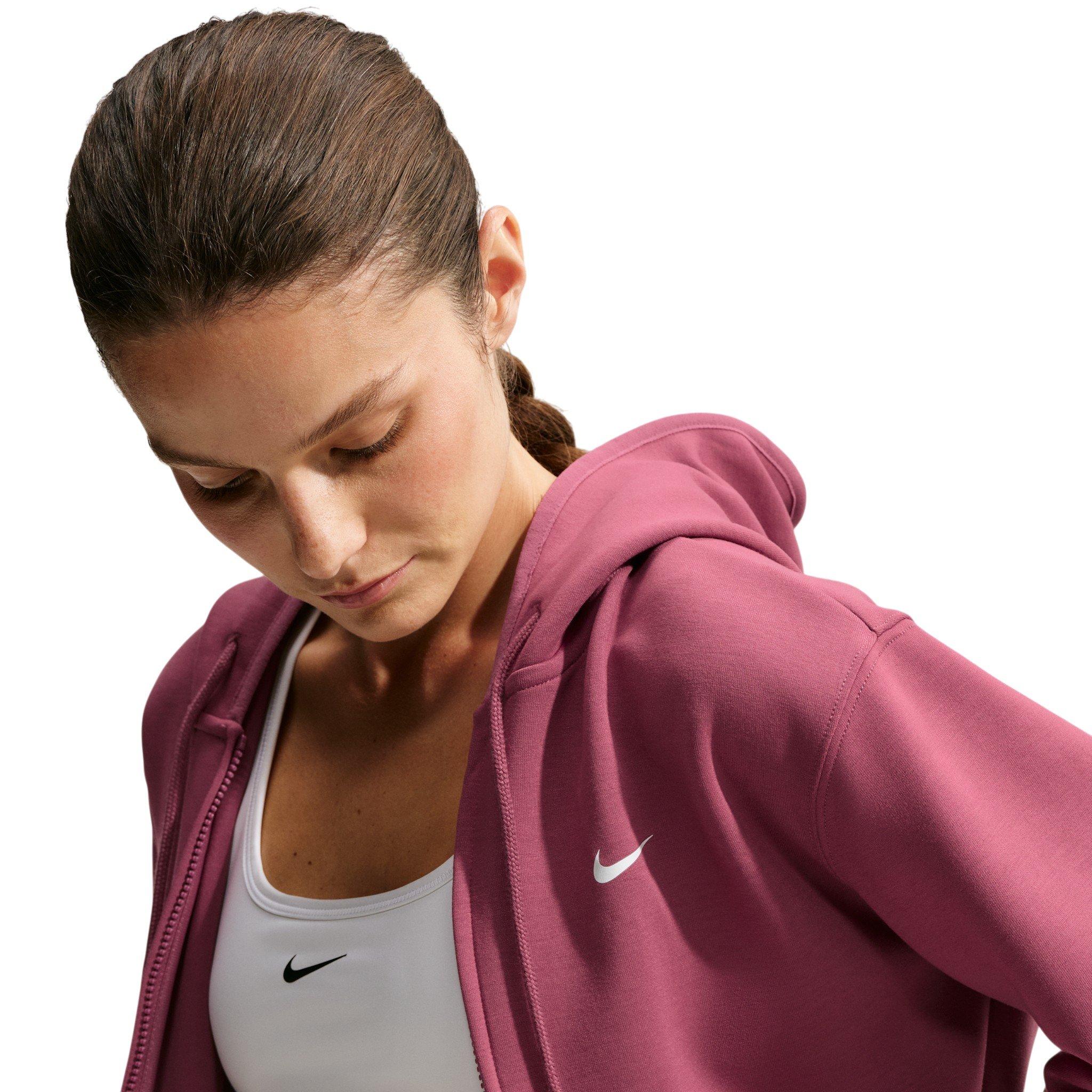 Nike Women's Studio Fleece Sport Dri-FIT Full-Zip Jacket - Pink Smoke - PINK SMOKE