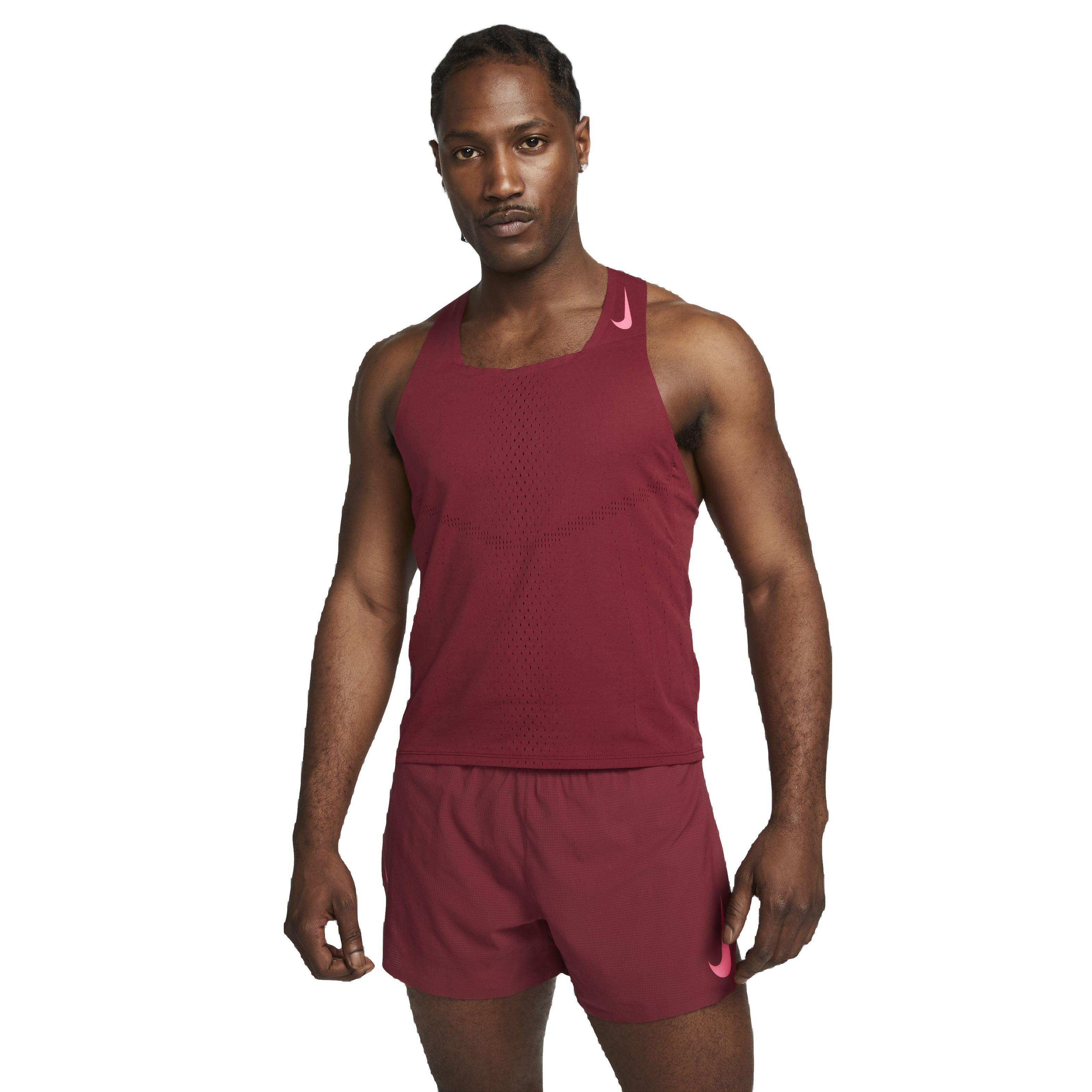 Nike Men's Dri-FIT ADV AeroSwift Singlet - Red - RED Thumbnail View 1