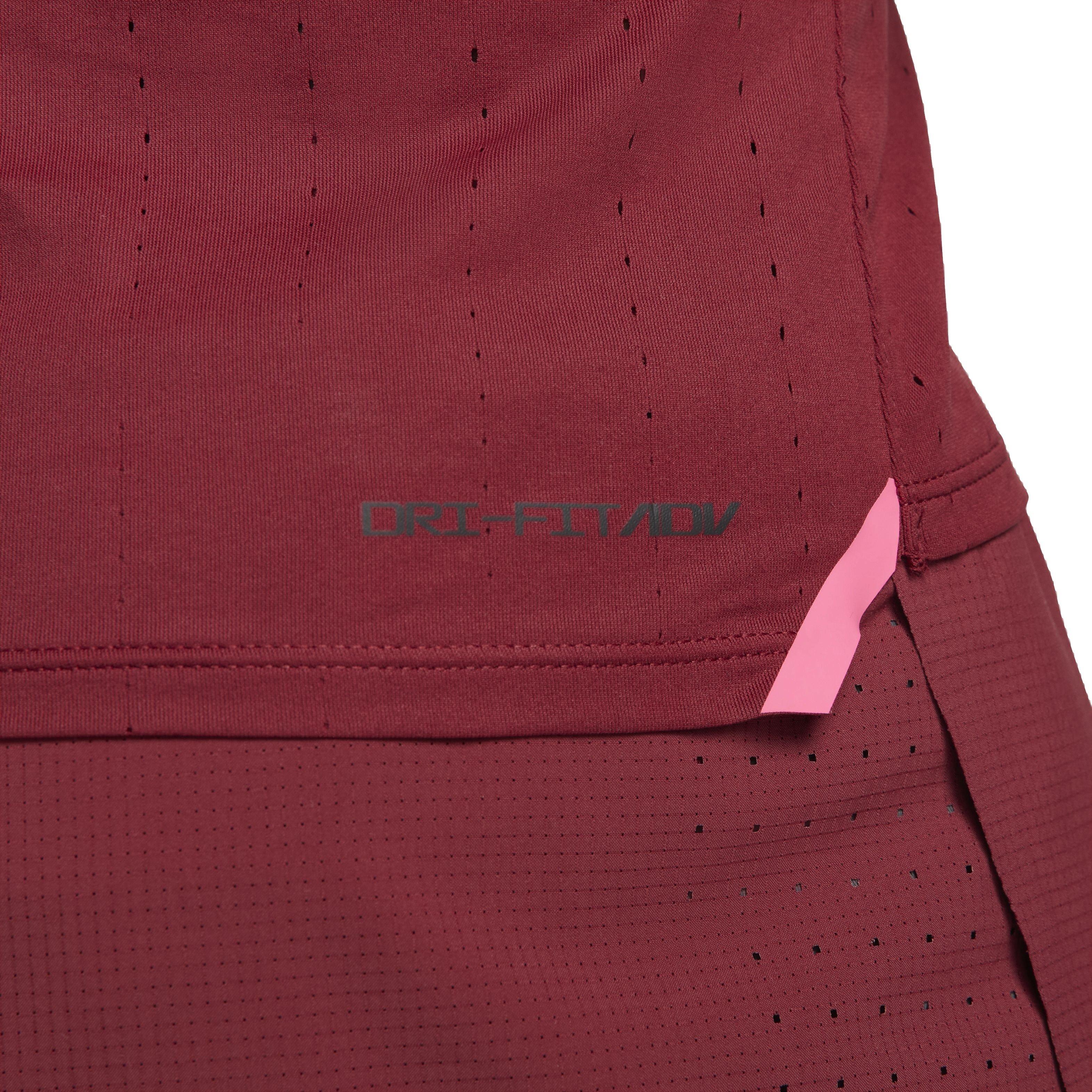 Nike Men's Dri-FIT ADV AeroSwift Singlet - Red - RED Thumbnail View 5