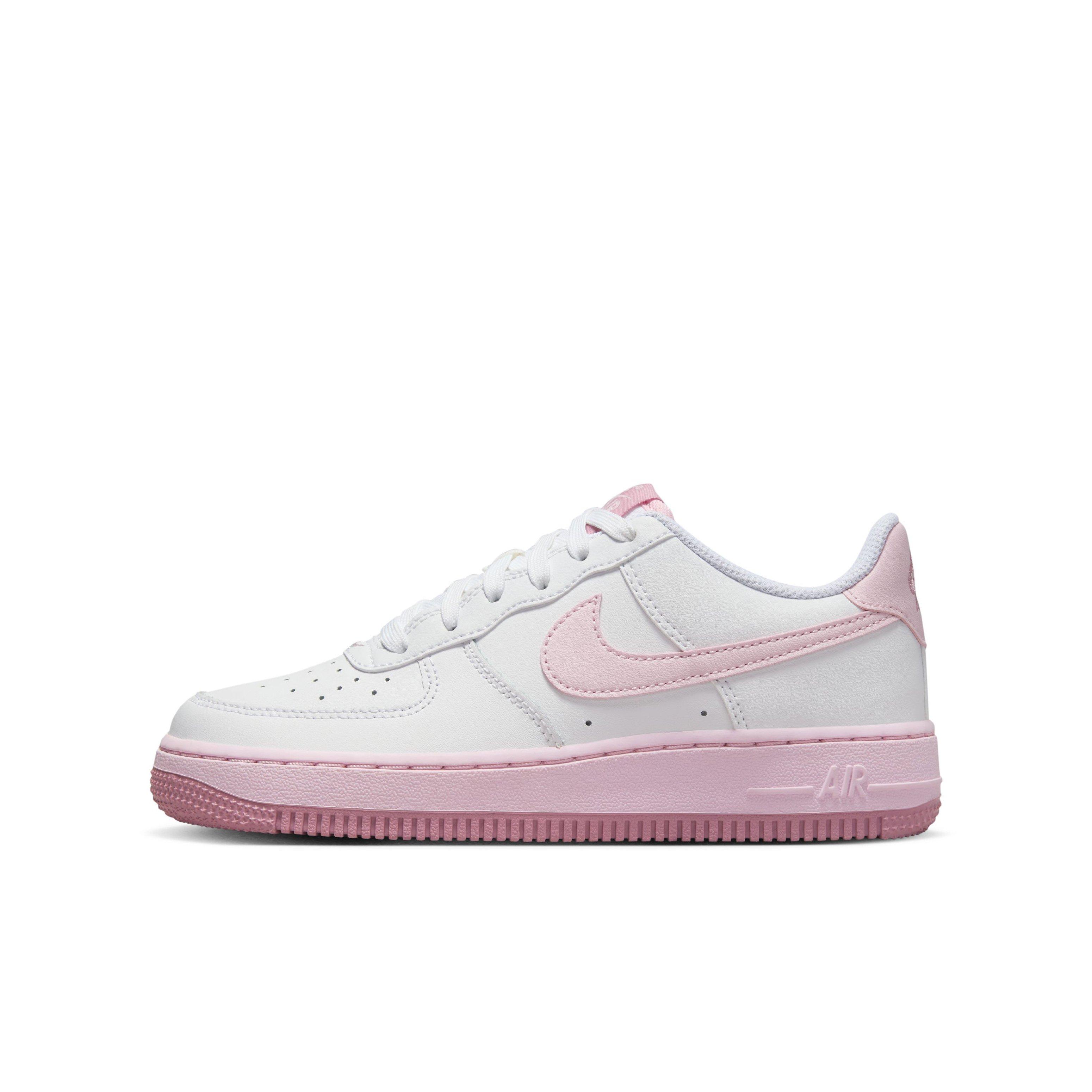 Nike Air Force 1 Grade School Girls' "White/Elemental Pink/Medium Soft Pink/Pink Foam" Shoe