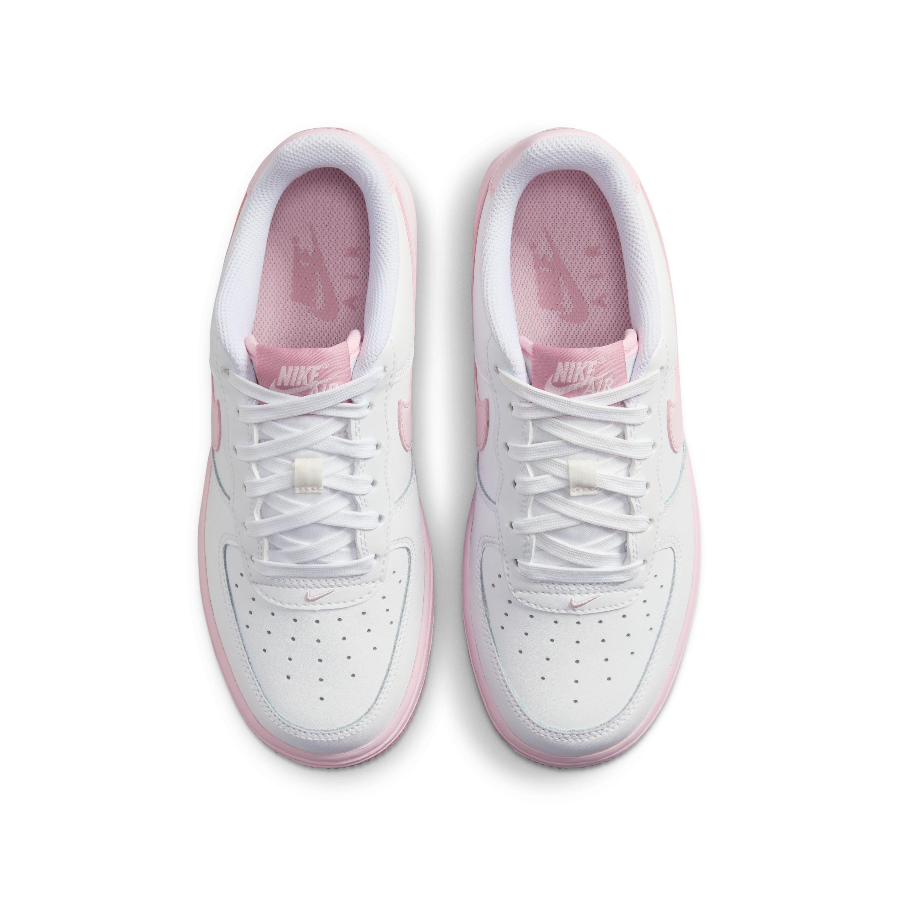 Nike Air Force 1 Grade School Girls' "White/Elemental Pink/Medium Soft Pink/Pink Foam" Shoe