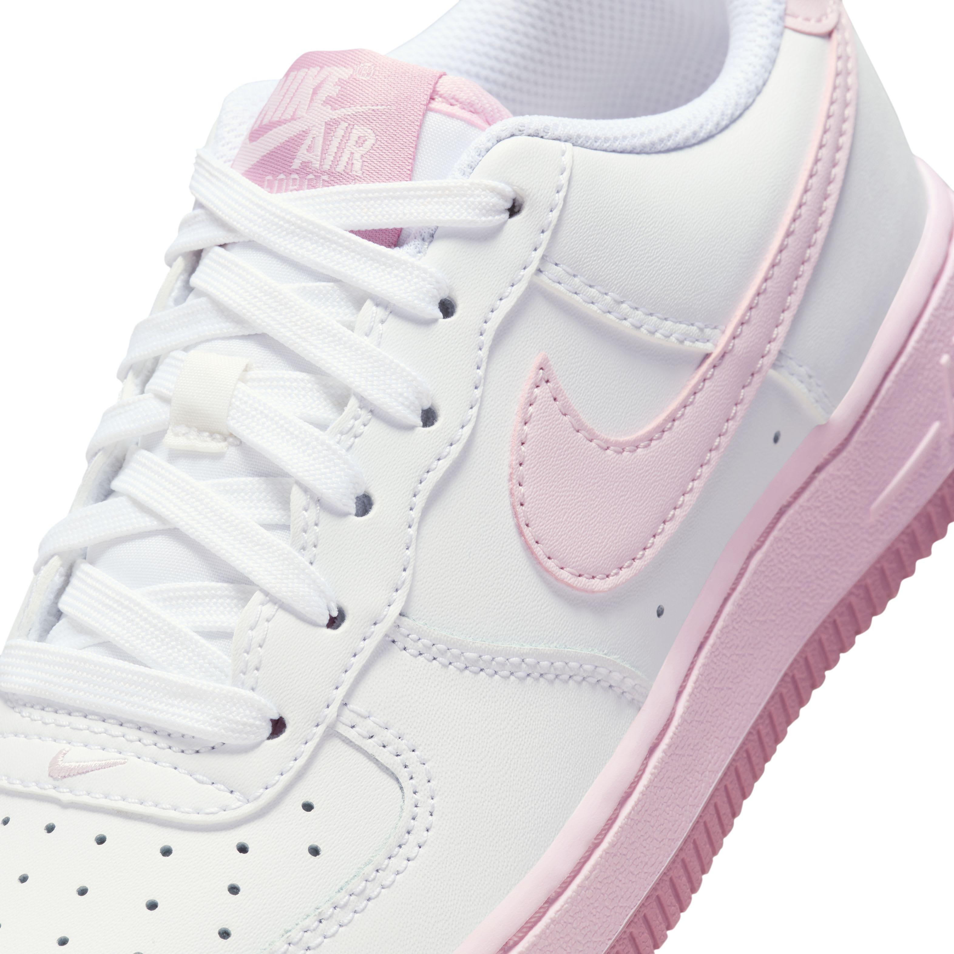 Nike Air Force 1 Grade School Girls' "White/Elemental Pink/Medium Soft Pink/Pink Foam" Shoe