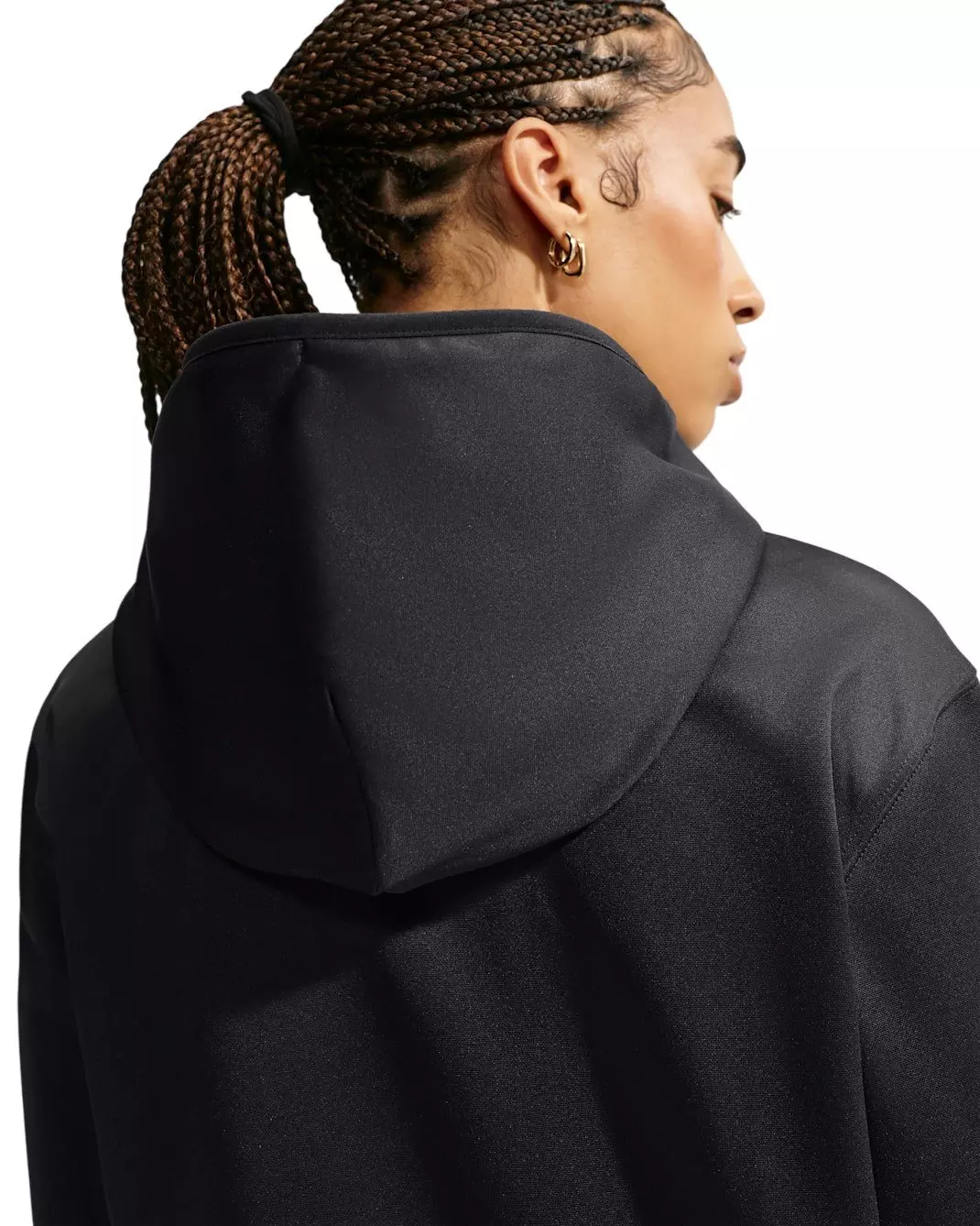 Nike Women's Studio Fleece Sport Therma-FIT Full-Zip Hooded Jacket - Black - BLACK