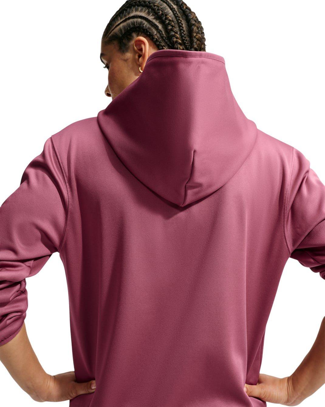Nike Women's Studio Fleece Sport Therma-FIT Full-Zip Hooded Jacket - Pink - PINK Thumbnail View 2