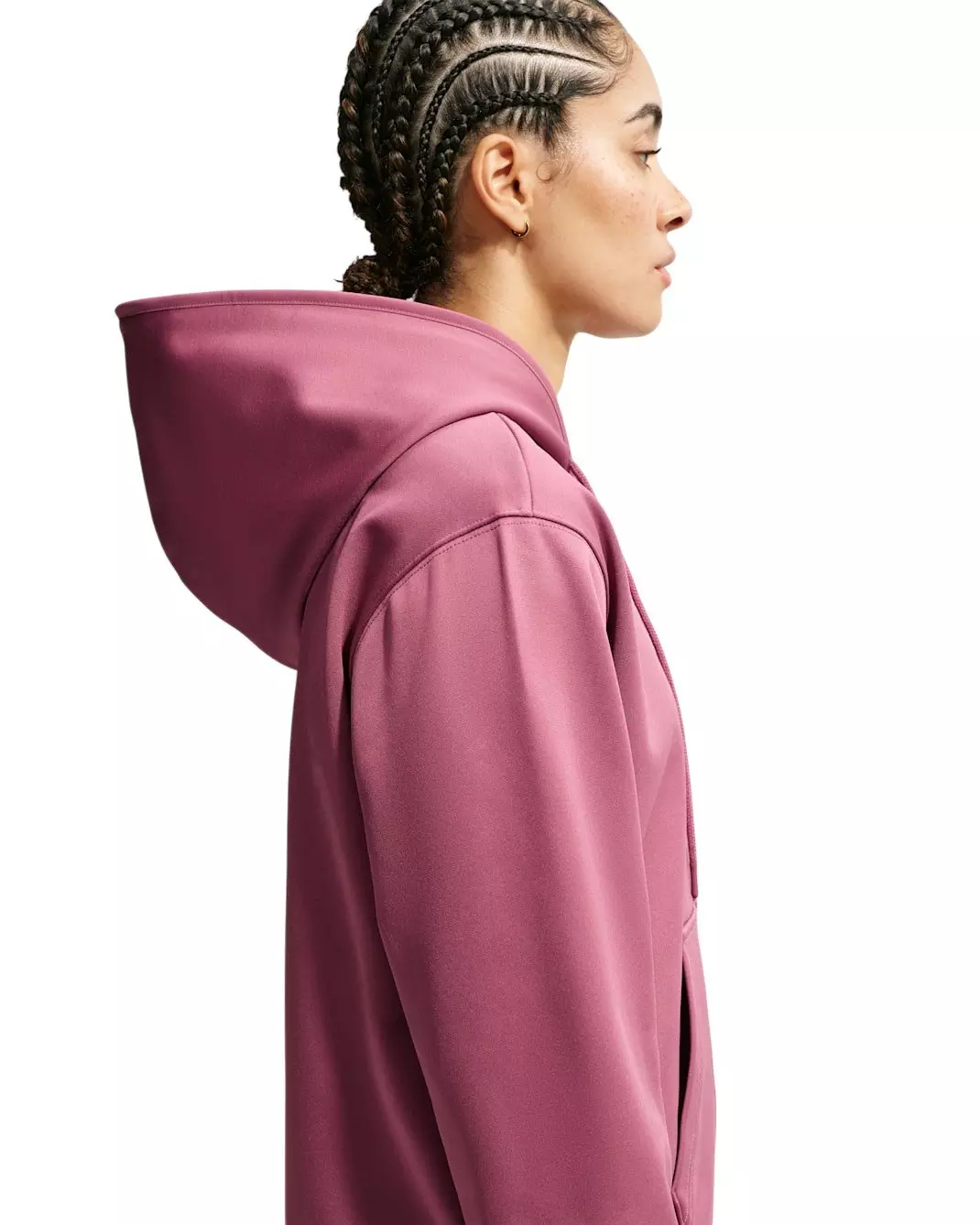 Nike Women's Studio Fleece Sport Therma-FIT Full-Zip Hooded Jacket - Pink - PINK