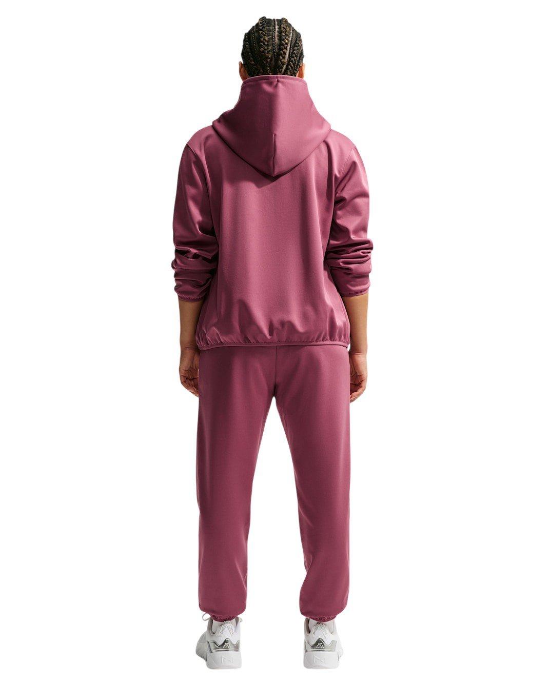 Nike Women's Studio Fleece Sport Therma-FIT Full-Zip Hooded Jacket - Pink - PINK Thumbnail View 6