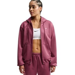 Nike Women's Studio Fleece Sport Therma-FIT Full-Zip Hooded Jacket - Pink - PINK