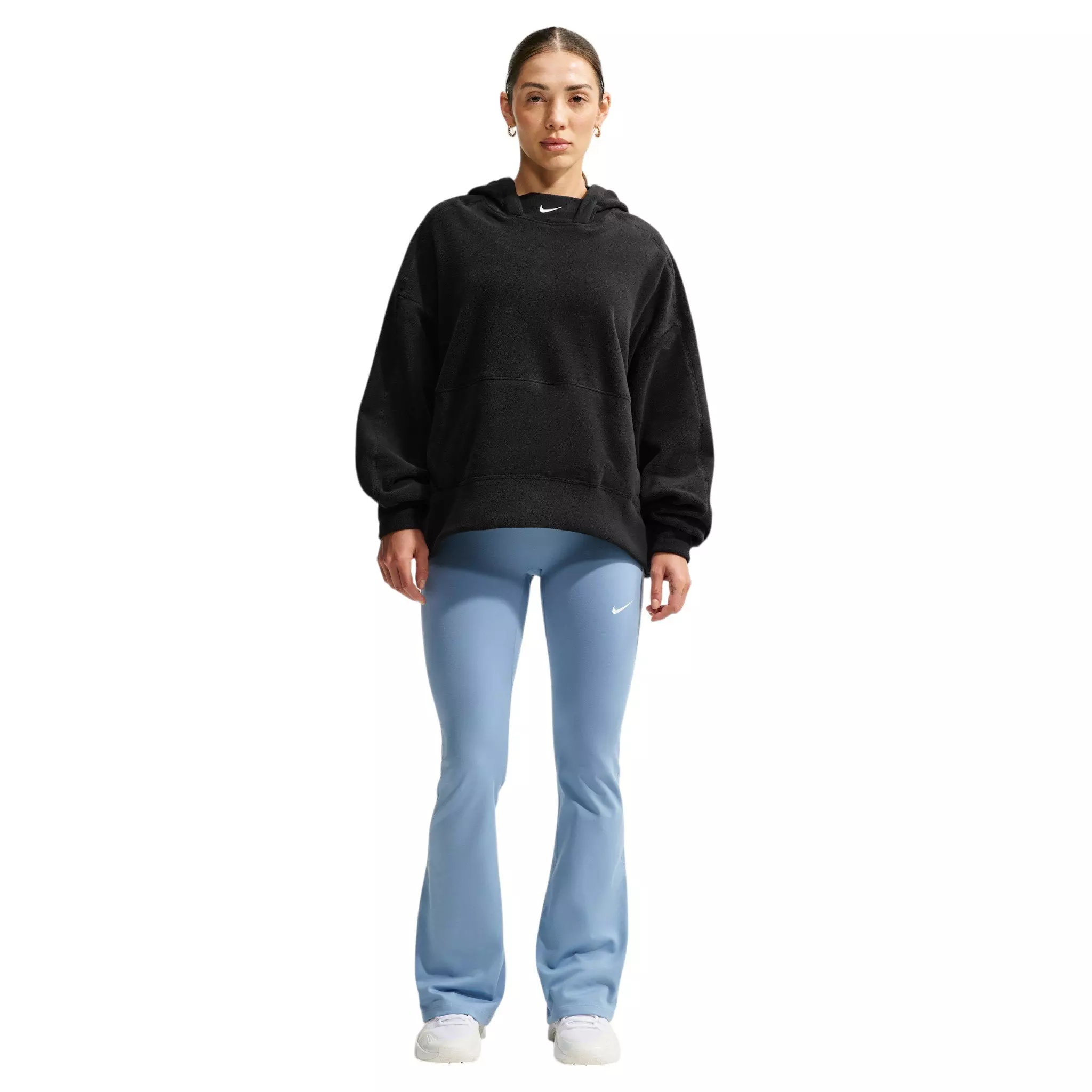 Nike Women's One Therma-FIT Oversized Pullover Hoodie - Black - BLACK