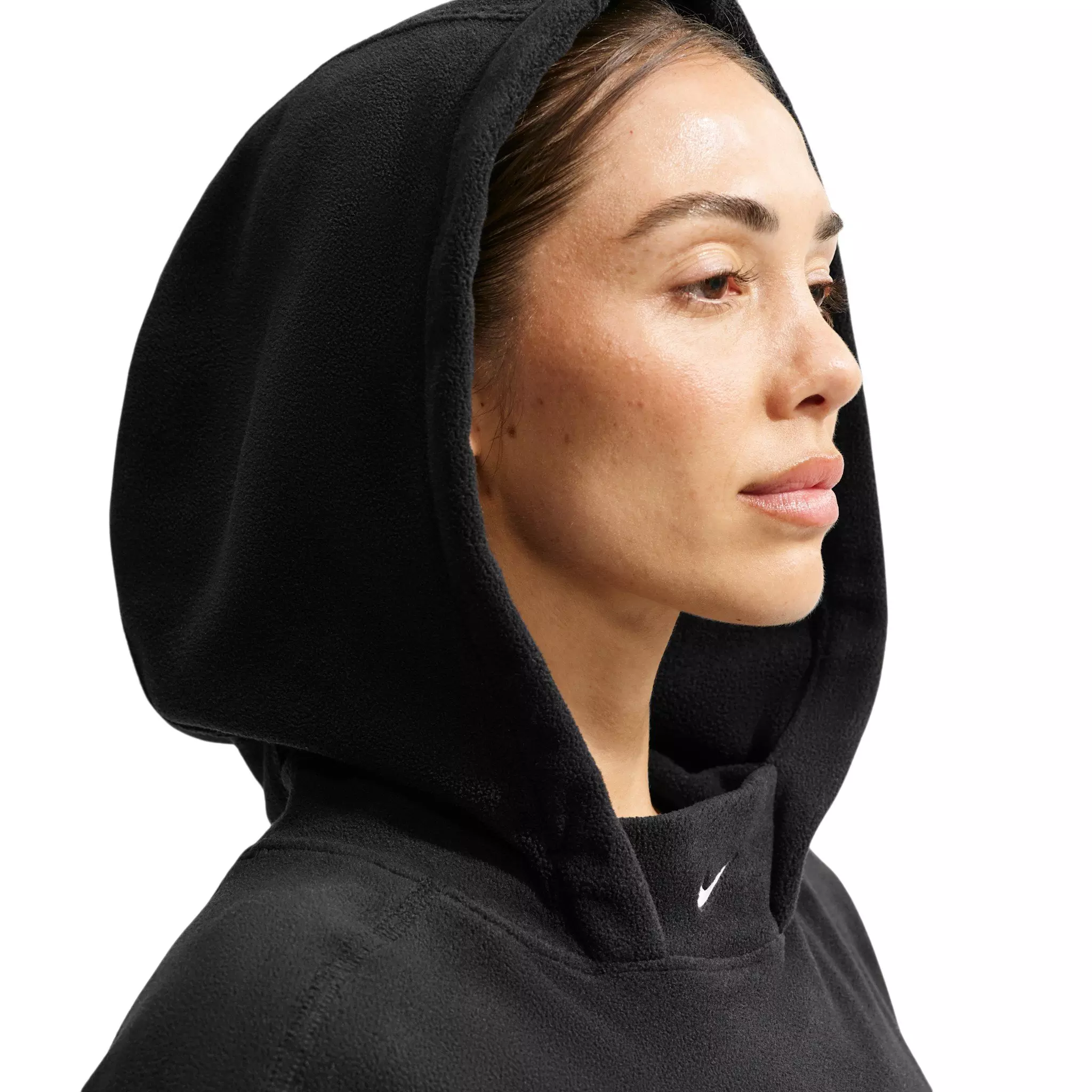 Nike Women's One Therma-FIT Oversized Pullover Hoodie - Black - BLACK