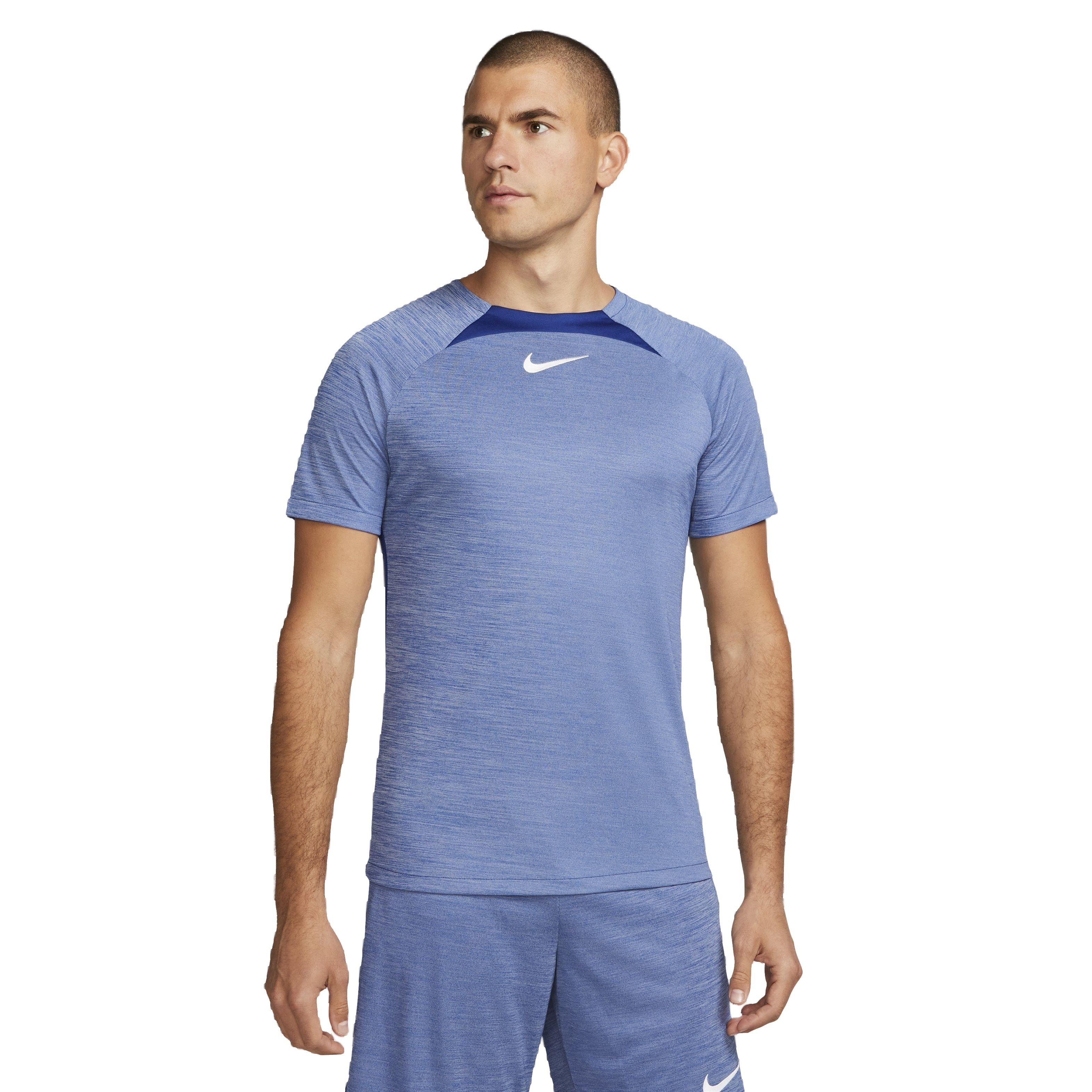Nike Men's Dri-FIT Academy Short-Sleeve Soccer Top - Blue - BLUE Thumbnail View 1
