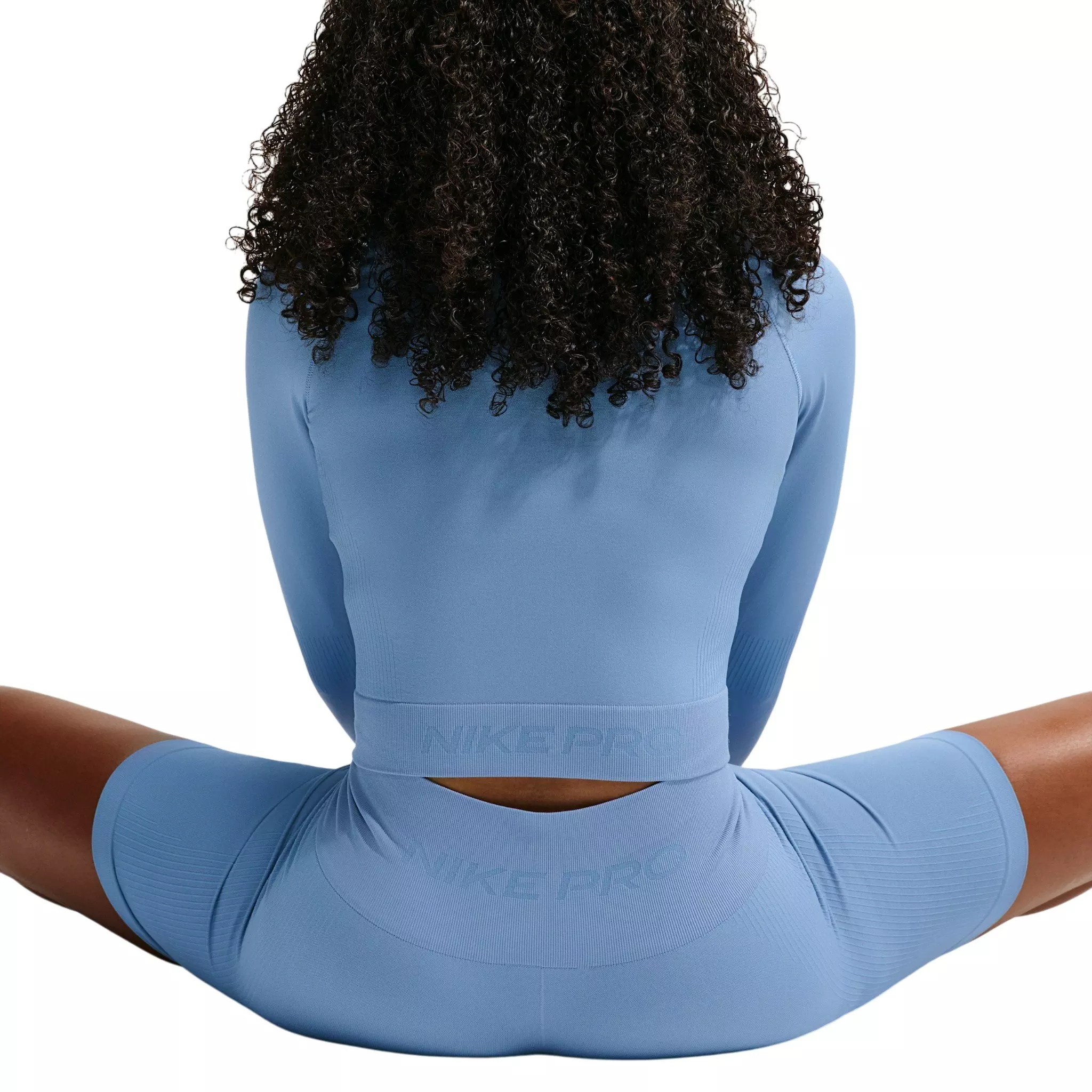 Nike Women's Pro Seamless Full-Zip Training Top - Blue - BLUE