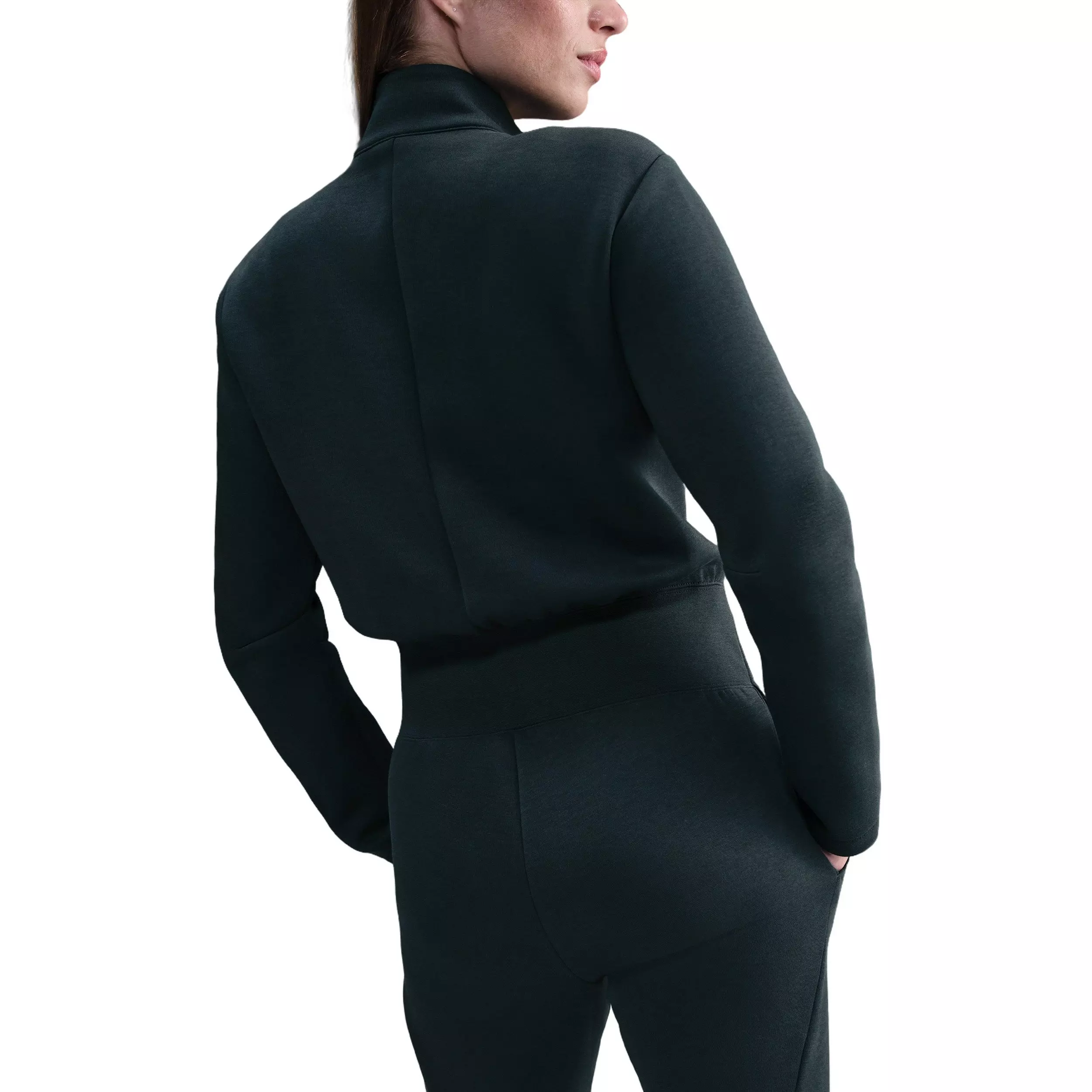 Nike Women's Sportswear Tech Fleece Jumpsuit - Seaweed Green - SEAWEED GREEN