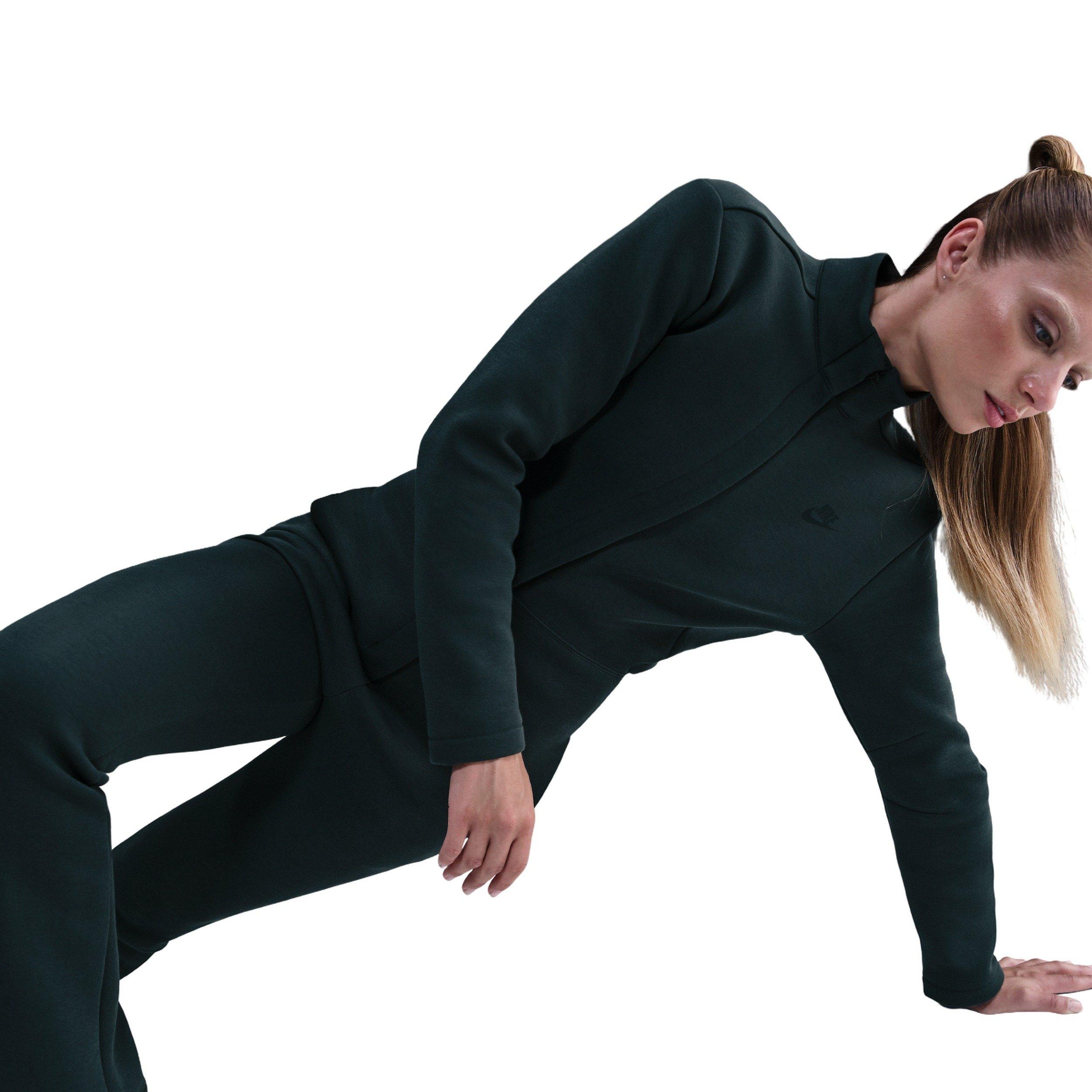 Nike Women's Sportswear Tech Fleece Jumpsuit - Seaweed Green - SEAWEED GREEN Thumbnail View 3