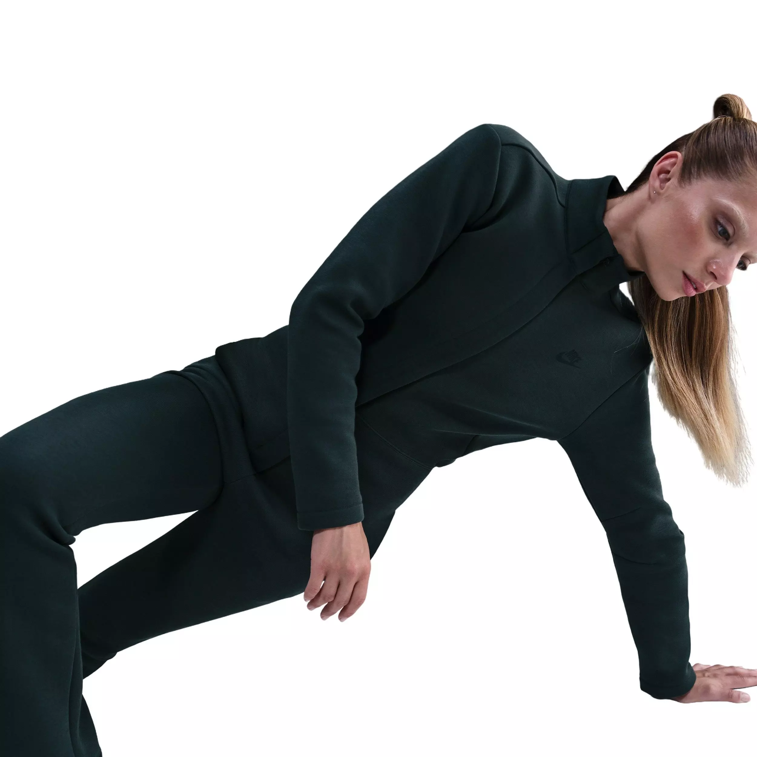 Nike Women's Sportswear Tech Fleece Jumpsuit -Seaweed Green - SEAWEED GREEN