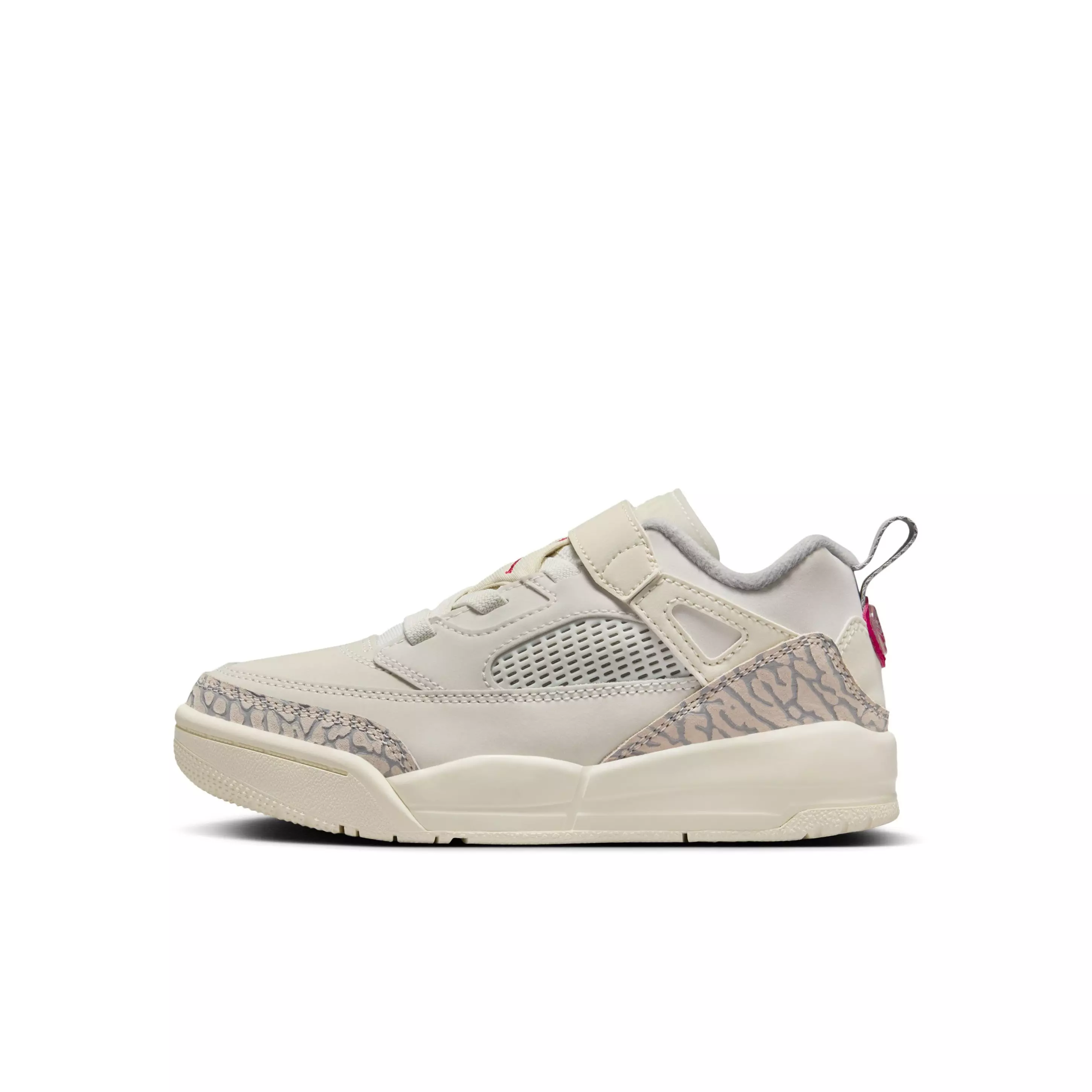 Jordan Spizike Low "Sail/Coconut Milk/Sandstone/University Red" Preschool Boys' Shoe - SAIL/MILK/SANDSTONE/RED