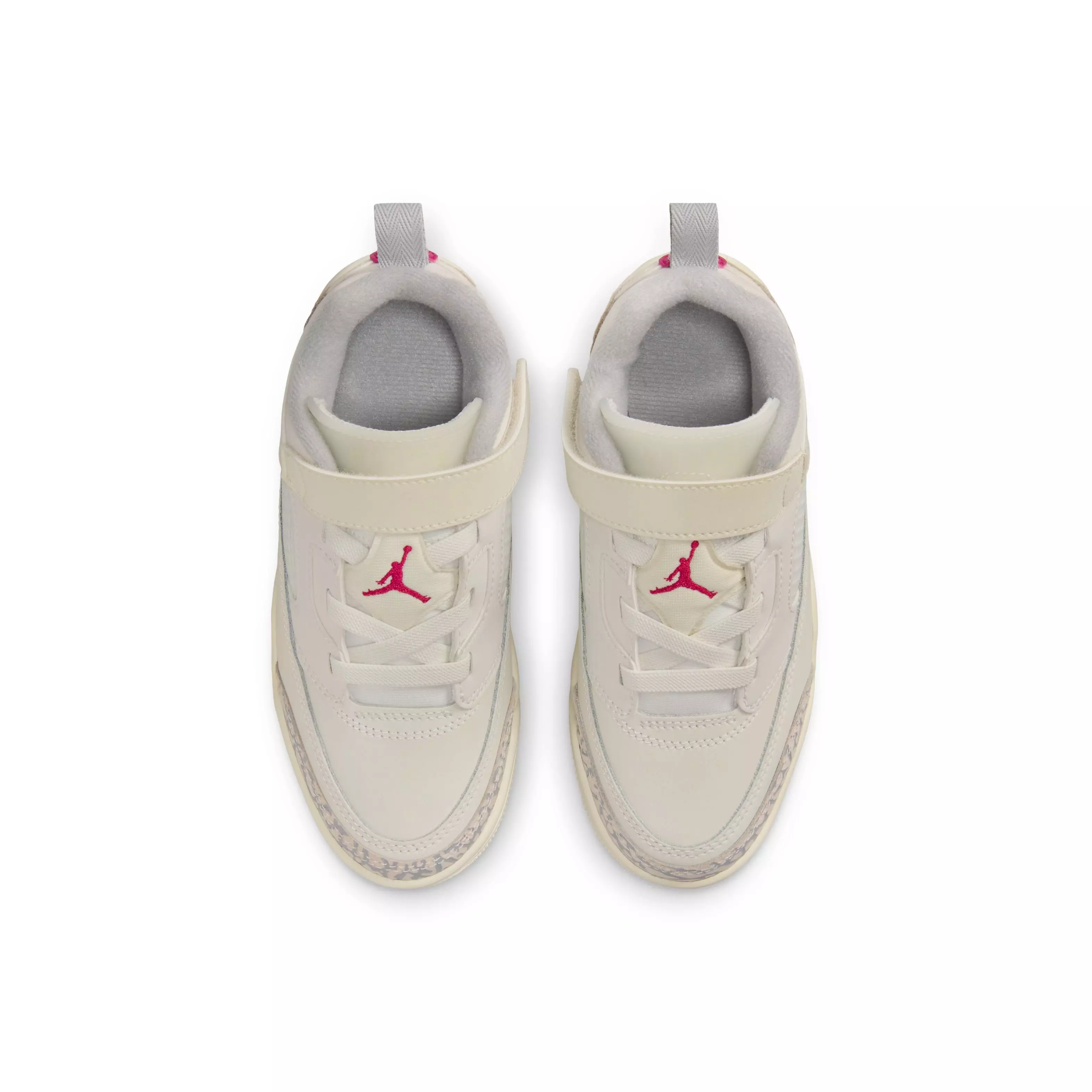 Jordan Spizike Low "Sail/Coconut Milk/Sandstone/University Red" Preschool Boys' Shoe - SAIL/MILK/SANDSTONE/RED